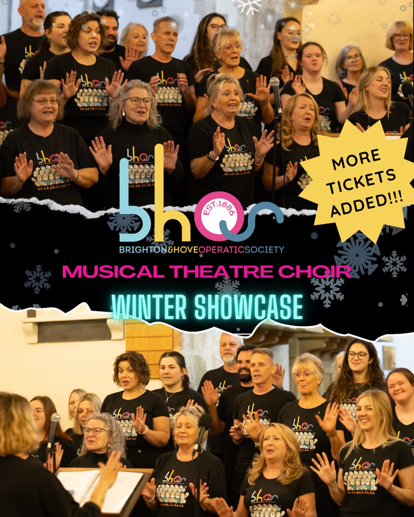🎟️ MORE TICKETS ADDED 🎟️
Our choir showcase sold out so quickly we’ve had to add more tickets!! Grab them while you can and enjoy an evening of musical theatre & festive songs 🎶
Ticket link in bio!
Wednesday 17th December
8pm (doors open 7.30pm)
Allocated seating
Church of the Good Shepherd
Dyke Road, Brighton
(Photos by our very own @njw_photostudio)