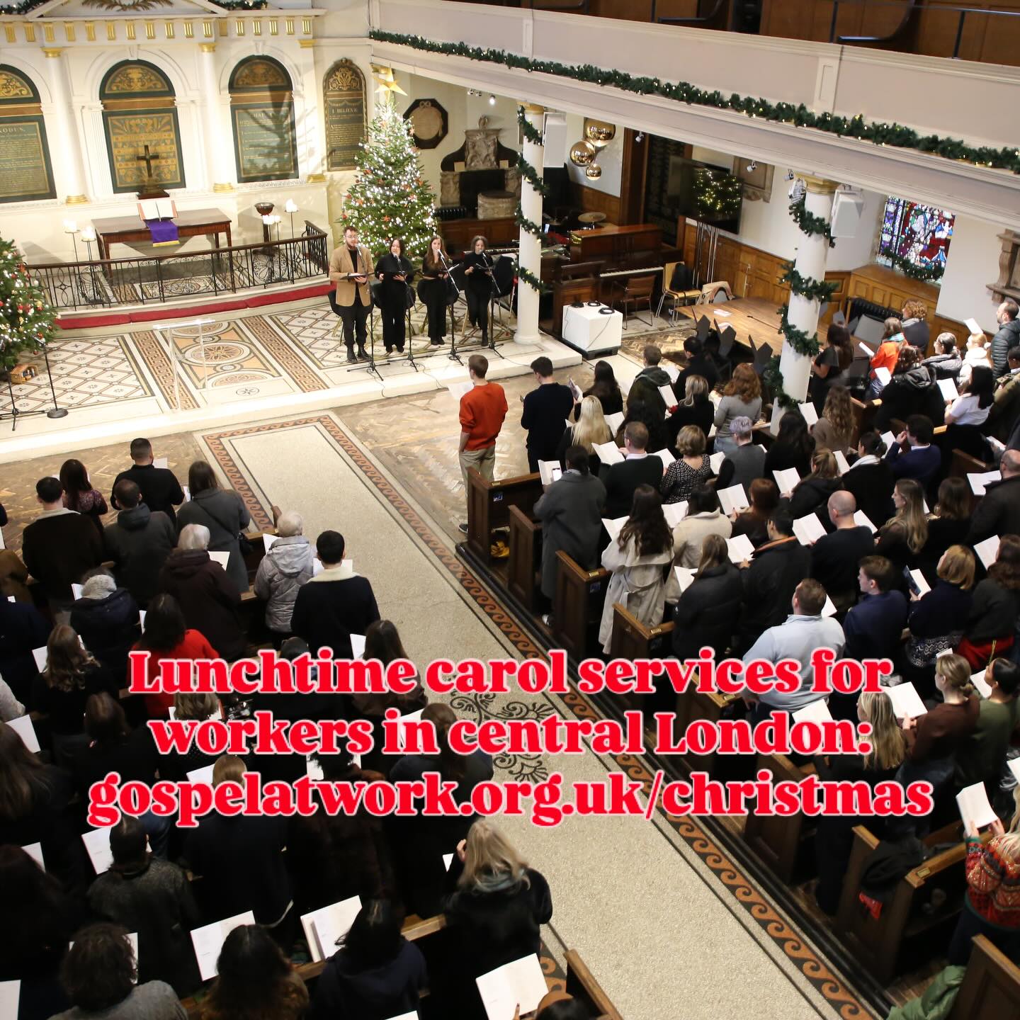 You’re invited to join us for lunchtime carol services across central London!
Created with workers in mind, our carol services are free and fit easily into a lunch break.
We’re hosting carol services all over central London:
✨ Aldersgate
✨ Bishopsgate
✨ Canary Wharf
✨ Clerkenwell
✨ Covent Garden
✨ Fleet Street
✨ London Bridge
✨ Mansion House
✨ Mayfair
✨ Moorgate
✨ Paddington
Carol services all feature traditional carols, readings and a talk from the bible explaining the meaning of Christmas.
Find out more: gospelatwork.org.uk/christmas
#christmas #carols #lunchbreak #london #christianity