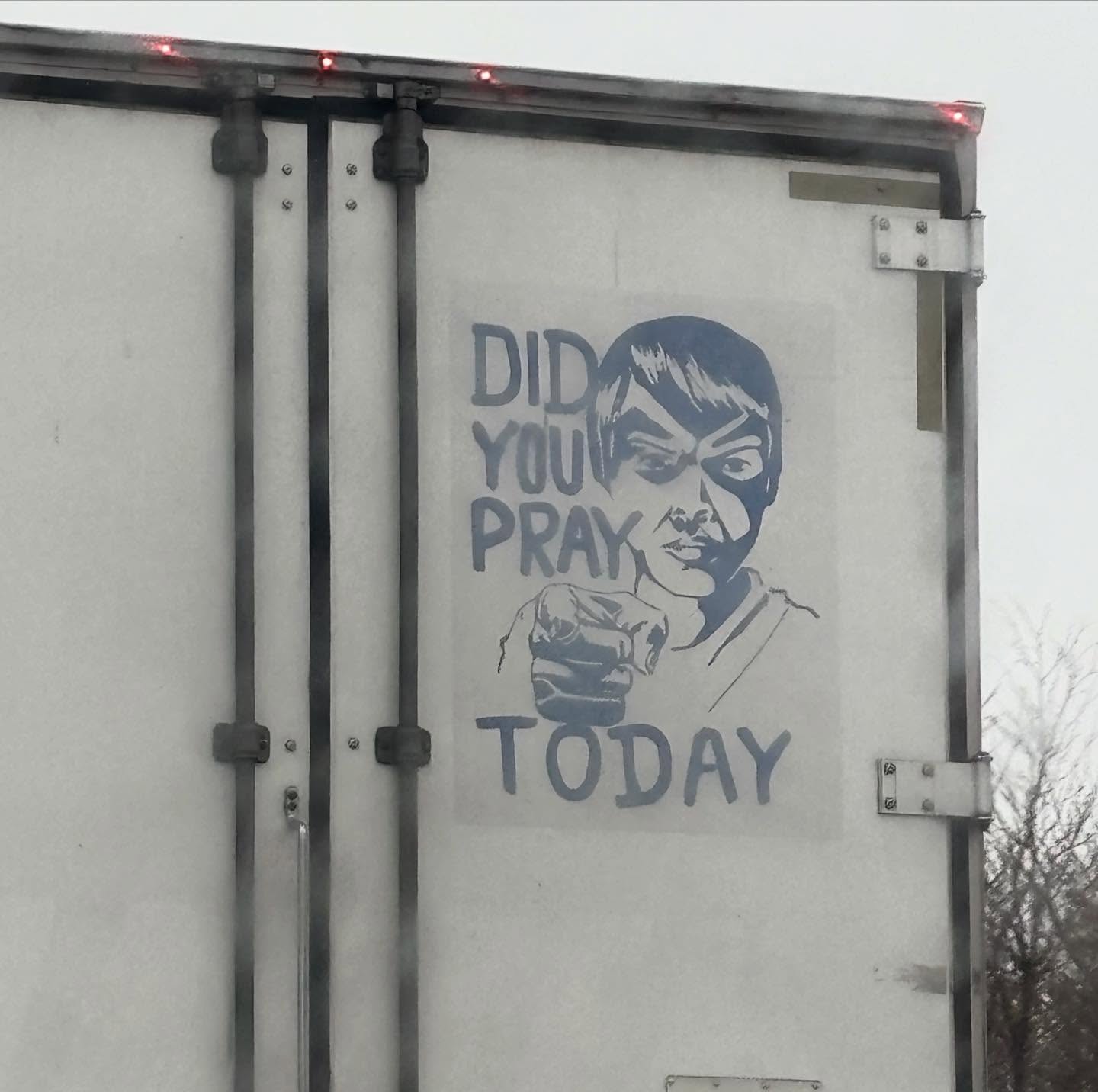 Vulnerable Post:
Wednesday was heavy and I had been feeling raw and overwhelmed from trying to shift something that has been hurting my heart. I kept reminding myself to stay in the frequency of love, to put out what I actually DO want instead of dwelling on that which I have no answers, nor control over.
As I’m driving and bawling, I look over at a Semi with this painted onto it:
“DID YOU PRAY TODAY?”
The instant I read that, my music switches to a song called “Prayer” by @lukismac
You can’t make this stuff up!!!
The universe always talks to us… especially when our hearts are cracked open enough to listen. 🤍✨