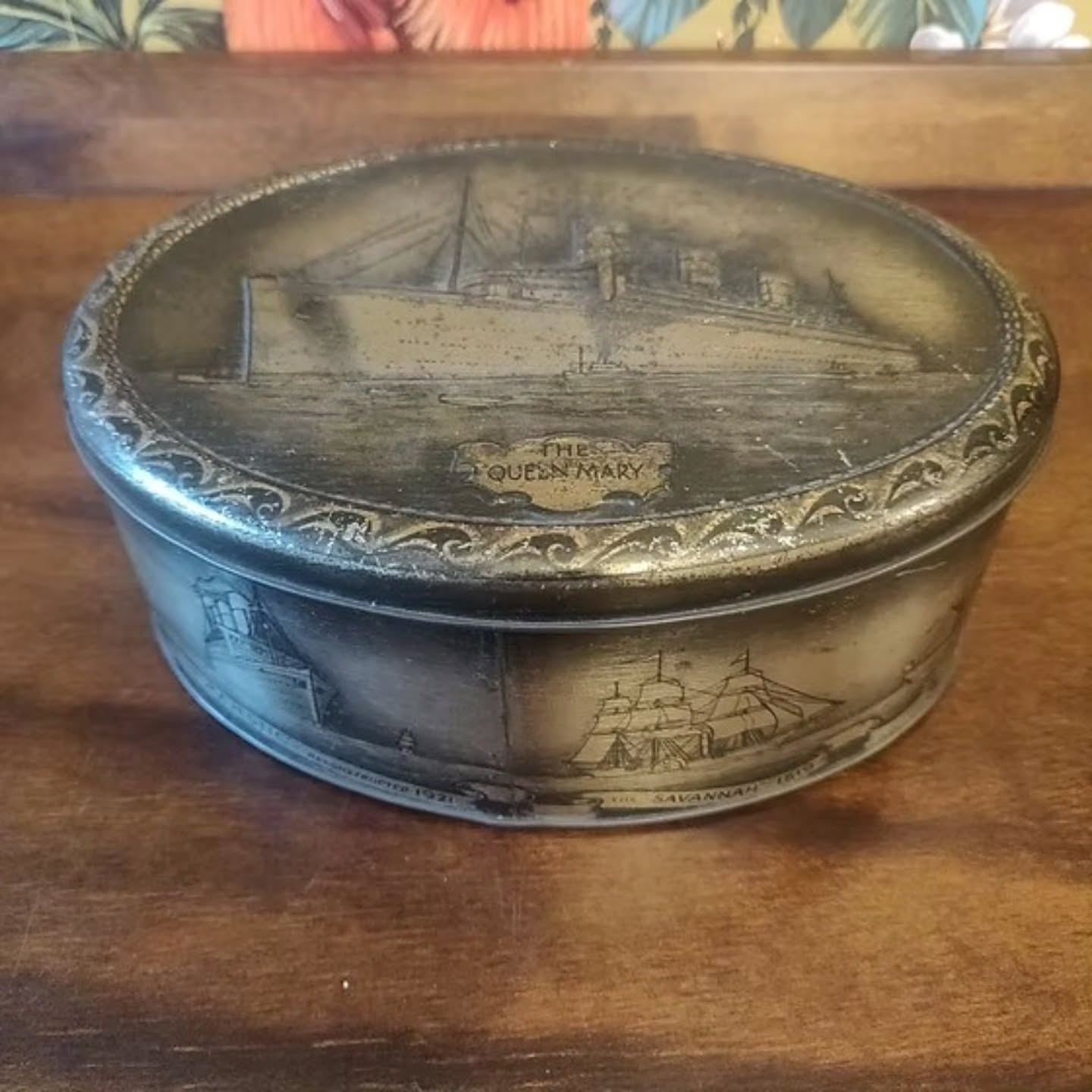https://www.objetdart-stuff.co.uk/product-page/vintage-mid-century-benson-toffee-tin-featuring-the-queen-mary-and-other-ships #tin