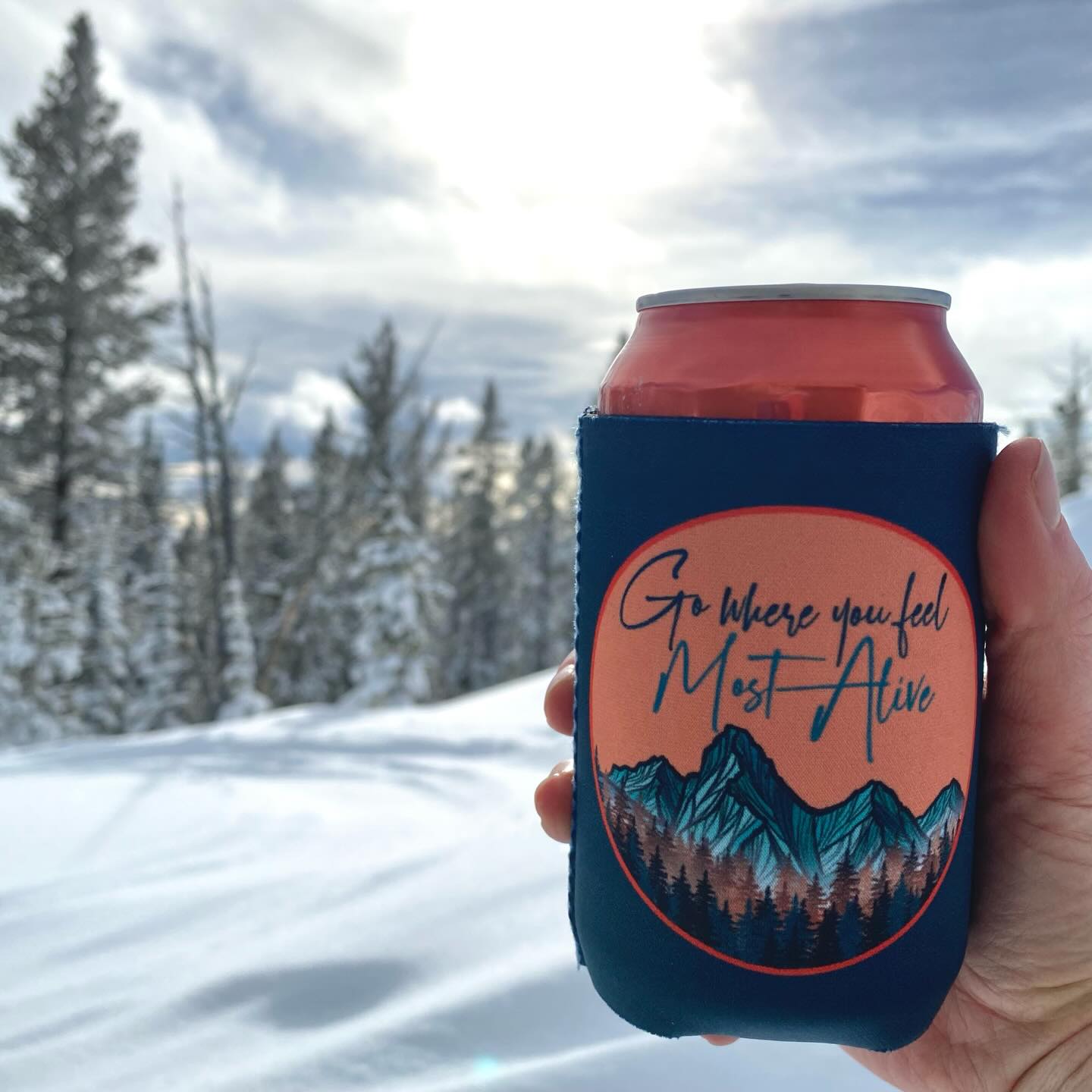 Go Where You Feel Most Alive. For me in this upcoming season that’s breaking a sweat on some skis, how about you?
#koozie #koozielife #letsski #idahoartist #nordicski