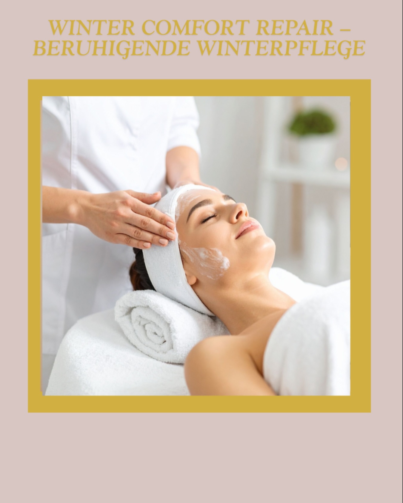 Winterhaut braucht Ruhe, Wärme und Schutz.
Das Winter Comfort Repair Facial beruhigt deine Haut, stärkt die Barriere und schenkt ein tief genährtes, geschütztes Hautgefühl – ideal bei Trockenheit, Rötungen und Spannungsgefühlen.
#winterfacial #winterpflege #goldencirclebeauty #sensitiveskin #kosmetikstudio