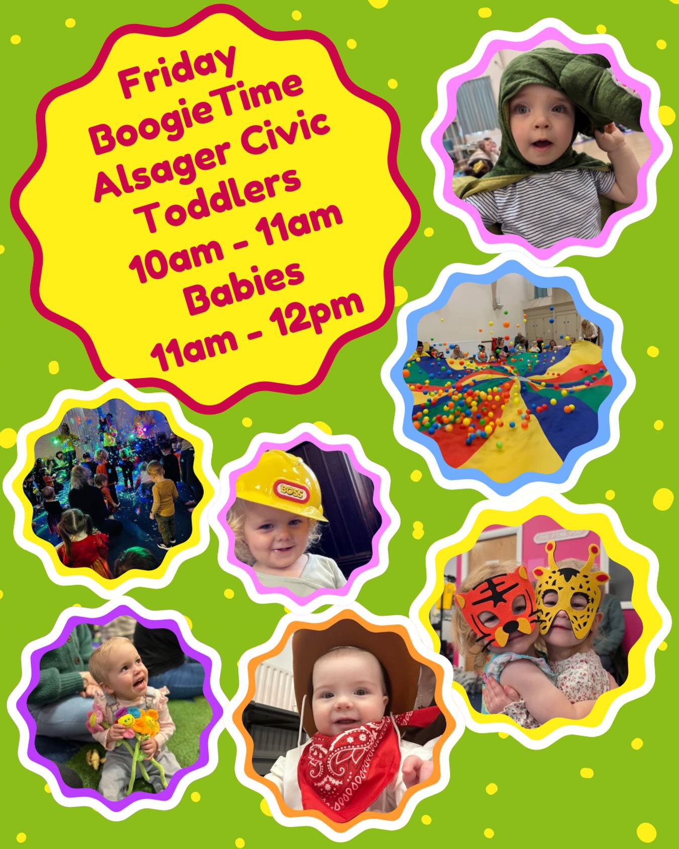 Friday 29th November. Head over to @alsagercivic for Boogietime with Hannah.
Just drop in and pay in class.
There are no classes at Congleton tomorrow but we are back at Ruby’s on Friday 5th December.
#alsager