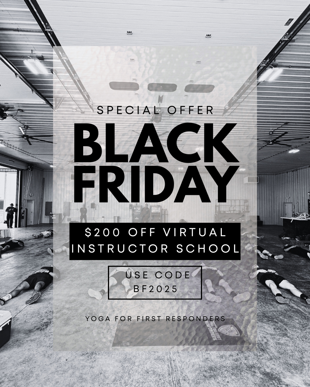 Black Friday is here — and so is one of only two discounts we offer all year.
Save $200 on Virtual Instructor School (self-guided or with 1:1 coaching) with code BF2025.
VIS is for anyone who wants to learn YFFR’s research-backed, brain-based resilience protocol — the same method trusted by fire, police, dispatch, EMS, and military professionals around the world.
With travel budgets shrinking, VIS is our most accessible path to full YFFR Instructor certification.
Offer ends Monday at midnight.
Click the link in bio and use code BF2025 to save!