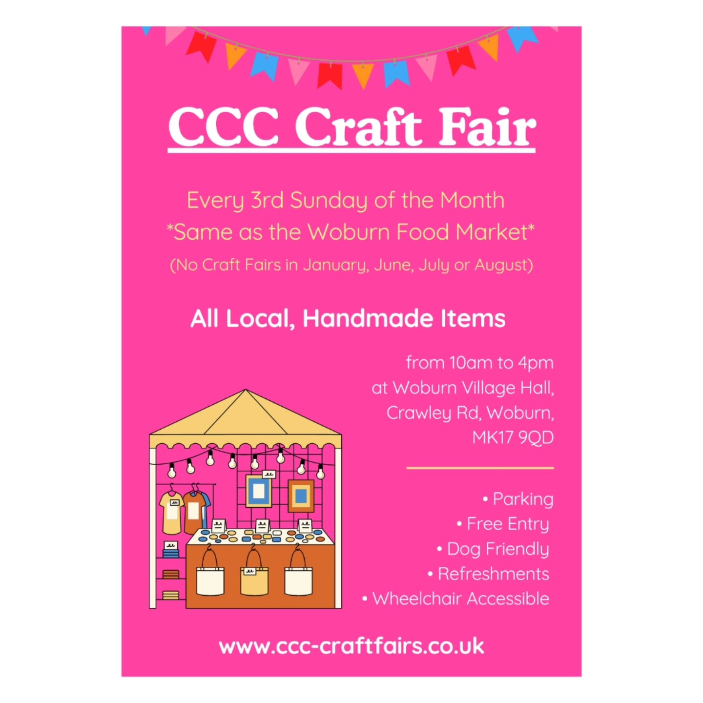 My last event of the year will be at Woburn Village Hall on Sunday 21st December 💜
All my xmas stock will be half price on the day🎄