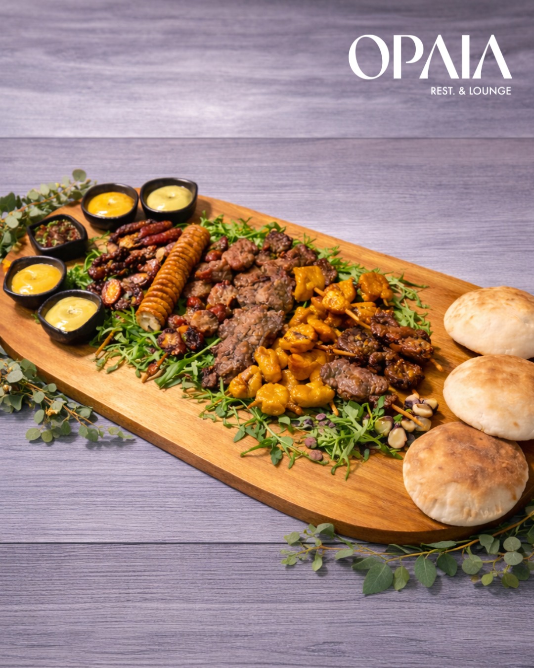 A feast designed for sharing.
An exquisite selection of perfectly grilled meats, warm bread, and bold Mediterranean flavors-crafted the OPAIA way.
Introducing the OPAIA Special Mashawi Plate.
📍 Abu Dhabi Corniche
#OPAIA #OPAIAExperience #MediterraneanDining #LuxuryDining #AbuDhabiEats