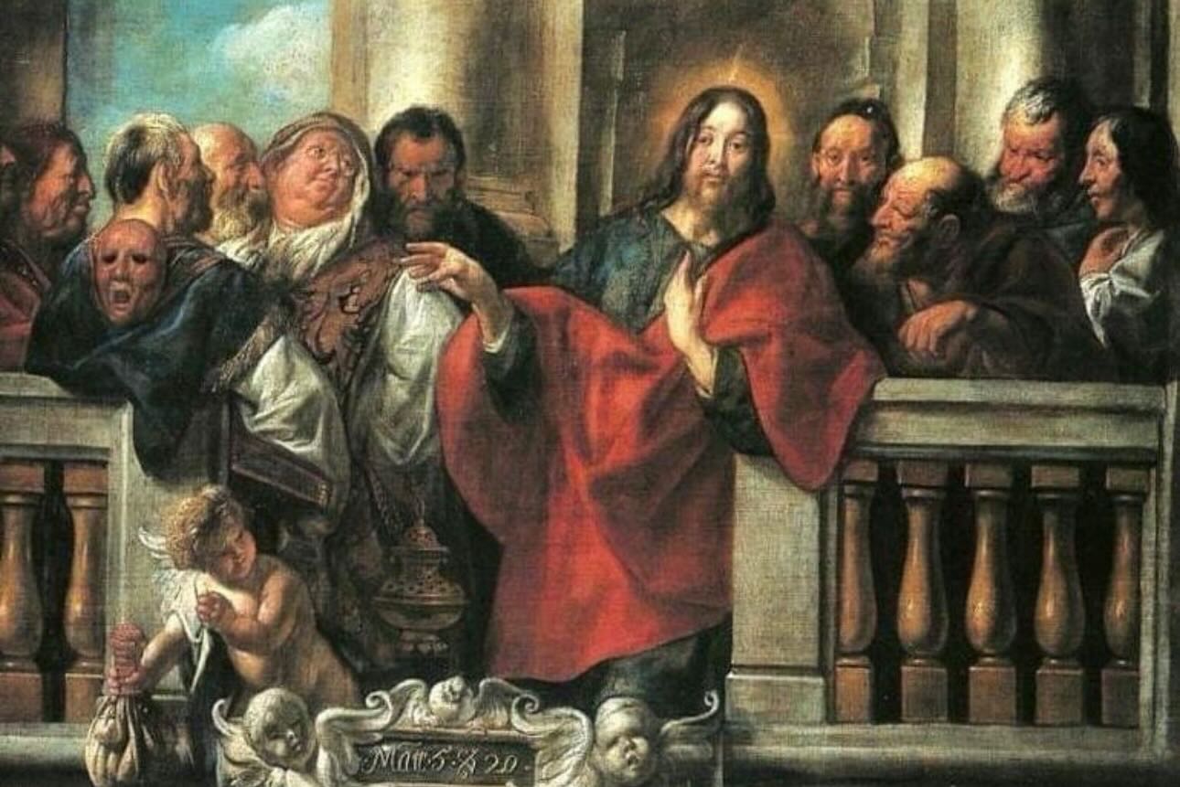 Évangile du dixième dimanche d’automne
Malheur à vous, scribes et pharisiens hypocrites ! Car vous dévorez les maisons des veuves en faisant de longues prières.
Malheur à vous, scribes et pharisiens hypocrites ! Parce que vous traversez les mers et les terres pour faire un seul prosélyte, et que, lorsqu’il l’est devenu, vous en faites un enfant de la géhenne deux fois plus que vous.
Malheur à vous, scribes et pharisiens hypocrites ! Vous donnez la dîme de la menthe, de la rue et de toutes les autres herbes, et vous négligez les choses les plus importantes de la loi : la justice, la miséricorde et la fidélité.
Guides aveugles, qui arrachez un moucheron et avalez un chameau !
Malheur à vous, scribes et pharisiens hypocrites ! Car vous nettoyez l’extérieur de la coupe et du plat, mais au-dedans vous êtes pleins de cupidité et de complaisance.
Malheur à vous, scribes et pharisiens hypocrites ! Car vous ressemblez à des tombeaux blanchis à la chaux, qui paraissent beaux aux yeux des hommes, mais qui, au dedans, sont pleins d’ossements de morts et de toute espèce d’impureté.
Image : Le Christ parmi les Pharisiens par Jacob Jordaens, vers 1660-70.
#eglisegnostiqueapostolique