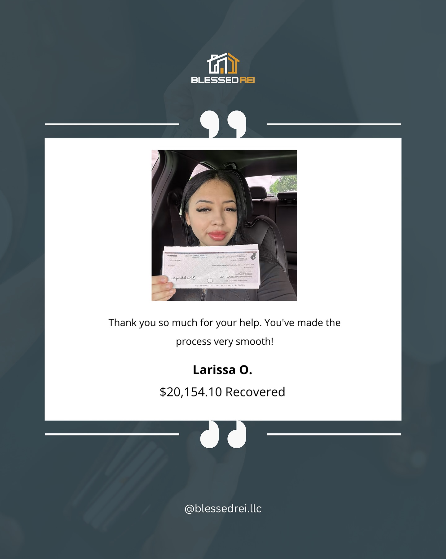 We don’t take your trust lightly.
Every call, every message, every case begins with one goal:
To help you get back what belongs to you.
Thank you for allowing us to be part of your story.
We’re honored to serve.
#ClientReview #HomeownerHelp #ForeclosureRelief #BlessedREI #usa #foreclosure