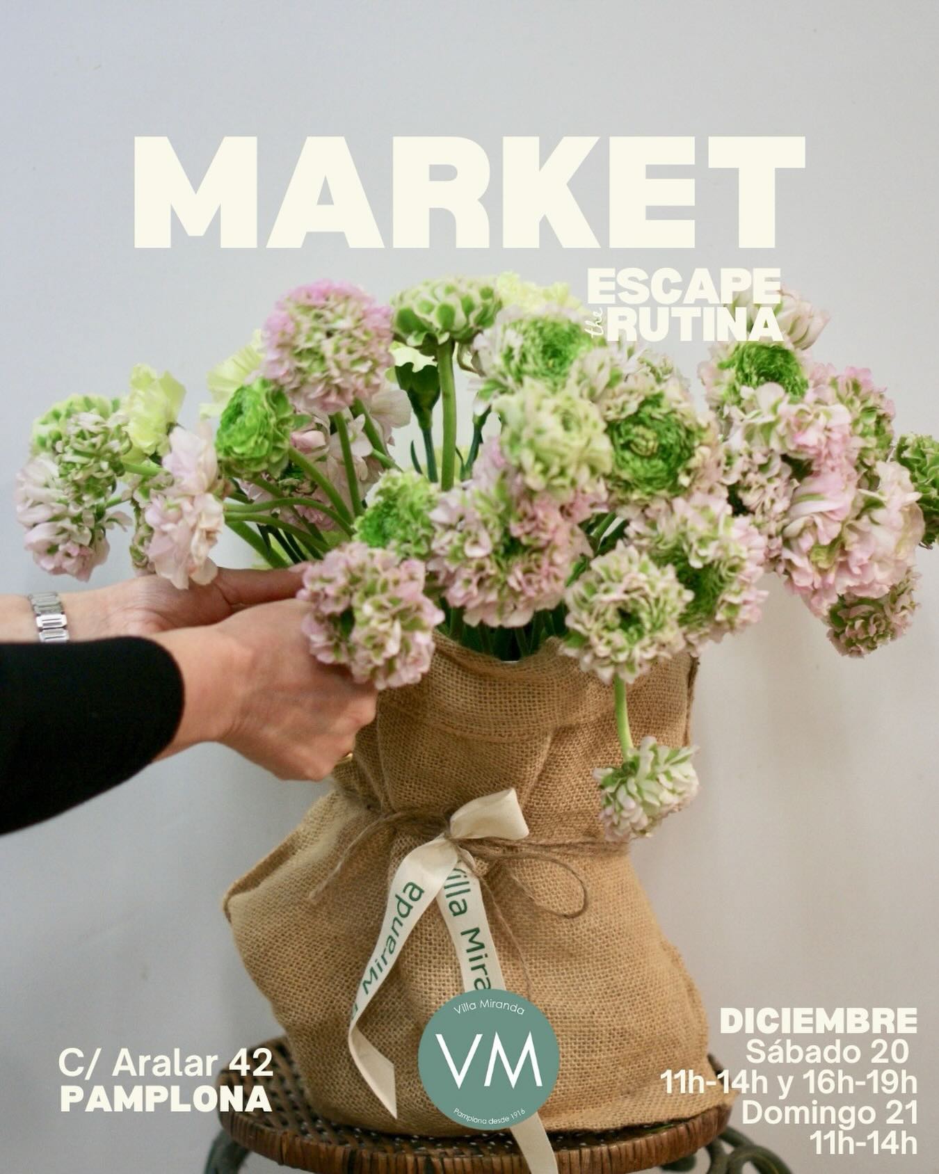 Estaremos en el Market de @escapetherutina los días 20 y 21 💐 os esperamos!