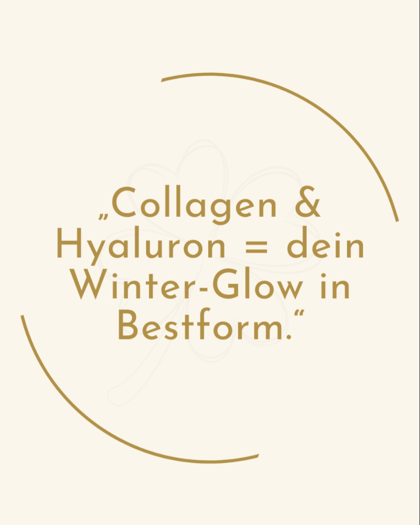 Die kalte Jahreszeit nimmt der Haut oft ihre Strahlkraft – genau hier setzt der Golden Collagen Glow an.
Durch die Kombination aus intensivem Hyaluron und einem straffenden Collagen-Vlies bekommt deine Haut sofort mehr Fülle, Glätte und diesen warmen, leuchtenden Glow, der so typisch für den Golden Circle ist.
Ein Treatment, das man sieht und fühlt – ideal vor Festtagen, Events oder einfach als Geschenk an dich selbst.
Gönn dir deinen Glow-Moment.
Buche jetzt deinen Golden Collagen Glow für den Dezember.
#goldencirclebeauty #kosmetikbremen
