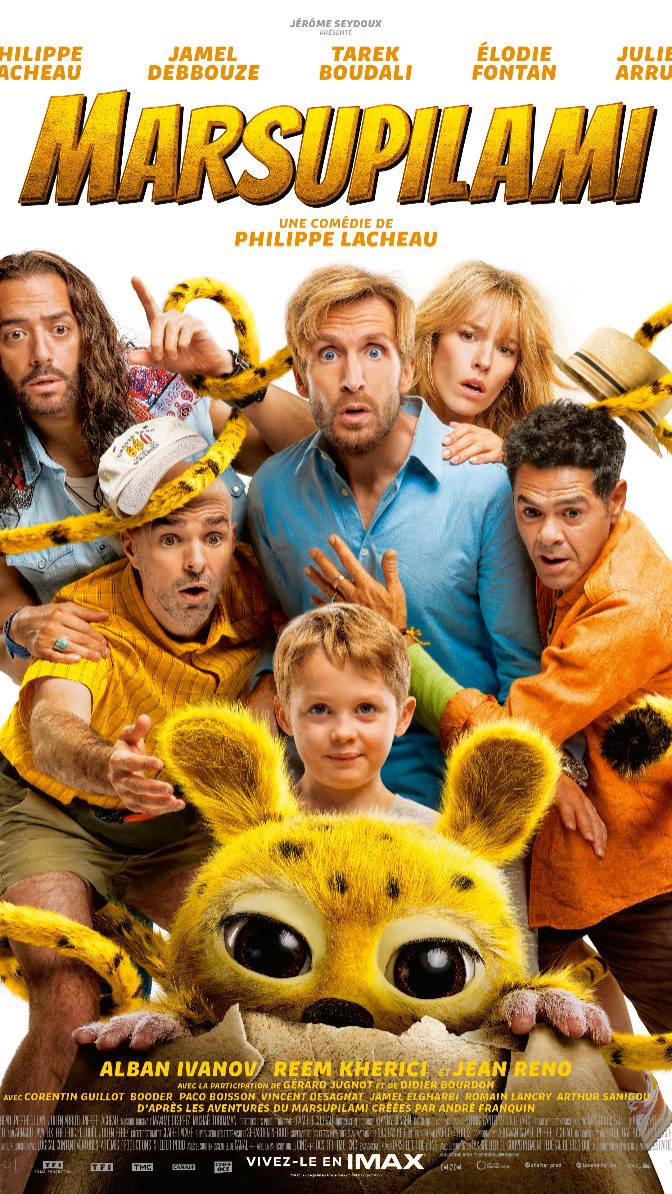 Le Marsupilami débarque… et la Bande à Fifi va devoir s’accrocher !
Découvrez la bande-annonce de la nouvelle comédie de Philippe Lacheau, MARSUPILAMI, au cinéma le 4 février 2026.
Avec Philippe Lacheau, Jamel Debbouze, Tarek Boudali, Elodie Fontan, Julien Arruti, Alban Ivanov, Reem Kherici, Corentin Guillot et Jean Reno.
D'après les aventures du Marsupilami créées par André Franquin.
Un film Logical Content Ventures, Pathé et Baf Prod.
#MarsupilamiLeFilm @marsupilamis_officiel @dupuis_bd @lacheauphilippe @jameldebbouze @tarekboudali @elodie_fontan @julienarruti @albanivanov @reemkherici #CorentinGuillot #JeanReno @ardavansafaee #BAFProd @tf1_filmsprod @artemisproductionsofficiel