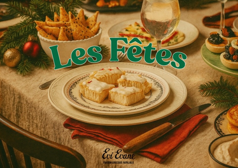 ❤️🔥EVI EVANE DES FÊTES❤️🔥
Nos classiques pour sublimer vos tables de fin d’année, et nos créations exclusives, toujours 100% fait maison, 100% bon.
.
.
.
.
.
.
.
.
.
#evievane #dinanikolaou #faitmaison #traiteurgrec #traiteur #restaurant #restaurantparis #restaurantgrec #mezzes #collegeculinairedefrance #lefooding #timeout #anousparis #greekfood #healthyfood #catering #pita #souvlaki #gyros #tarama #feta #food #bestrestaurantparis #spitiko
#EviEvane #CateringGrec #TraiteurParis #SaveursDeGrèce #ÉvénementGourmand