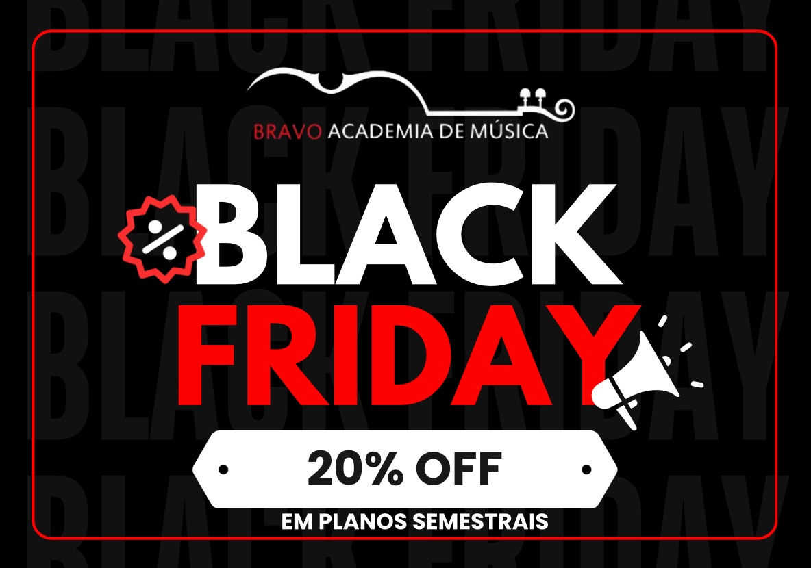 🎶 Black Friday Bravo Academia de Música 🎶
Chegou o momento mais esperado do ano e a oportunidade perfeita para você (ou seu filho) começar a aprender música com consistência e método.
💥 20% OFF em todos os planos semestrais 💥
Violoncelo, piano, violino, guitarra, canto, musicalização infantil e muito mais.
📌 Desconto válido somente nesta semana de Black Friday.
📌 Vagas limitadas.
Aproveite para investir em desenvolvimento, criatividade e autonomia musical com acompanhamento profissional e ensino baseado em ciência e prática artística.
👉 Chame no direct para garantir o seu plano.
Bravo Academia de Música
Onde a música vira trajetória. 🎵