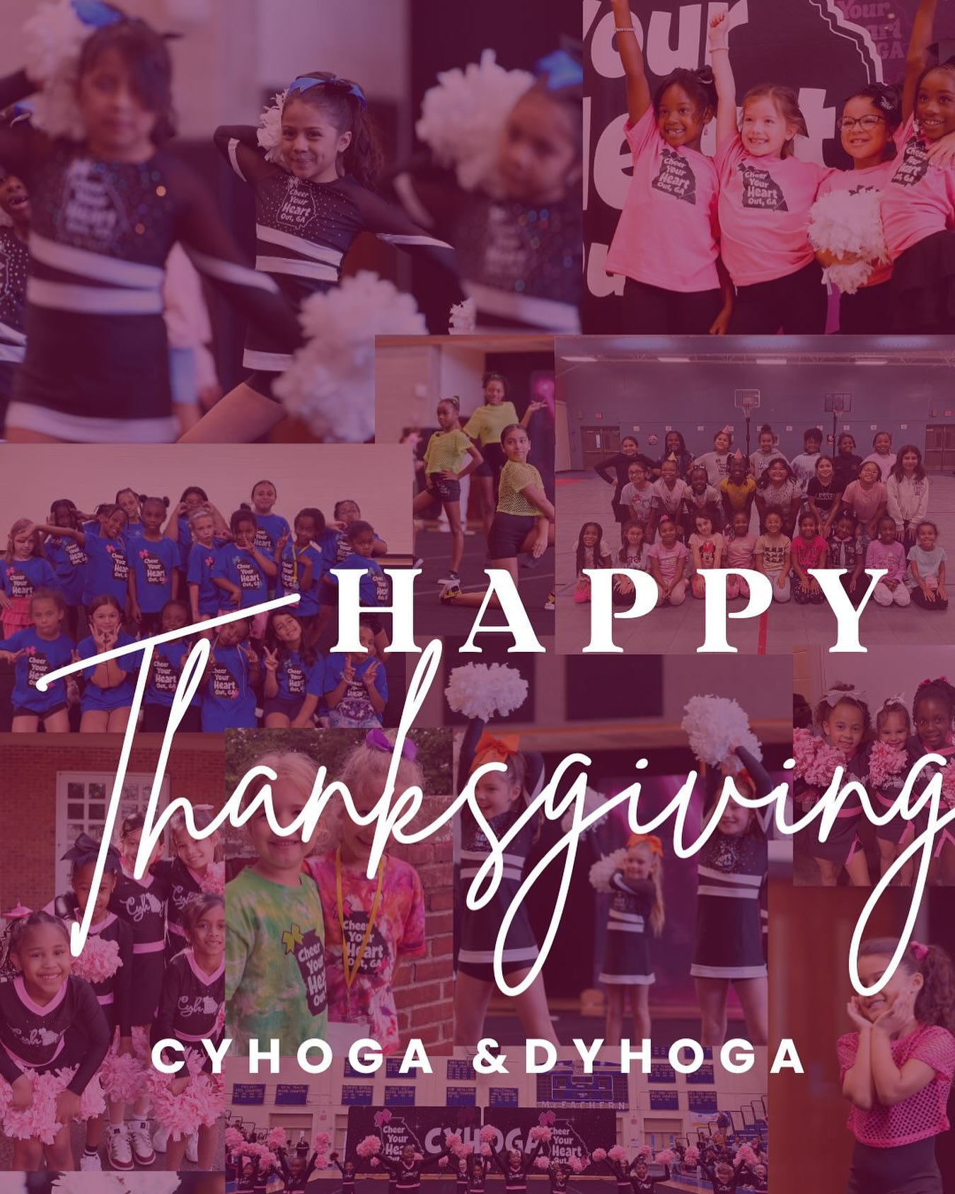 Happy Thanksgiving Cheer & Dance Fam 🩷🖤 We are so thankful for all of you!