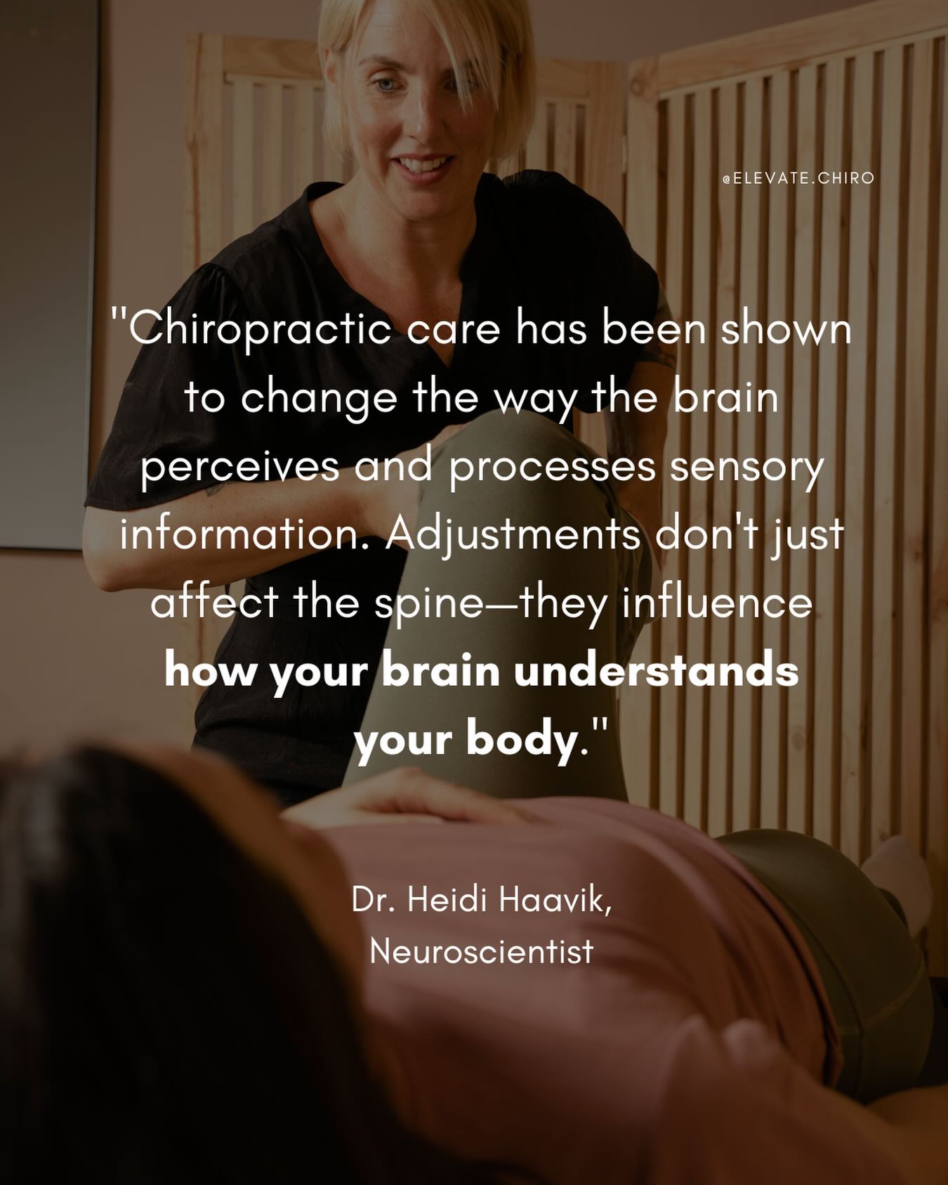 🇬🇧 It is a common misconception that chiropractic is only effective for pain relief or musculoskeletal issues.
Neuroscientist Heidi Haavik’s research has shown that it can do much more than that: Chiropractic adjustments actually have an effect on parts of your brain that are responsible for integrating sensory information coming from your body. 🧠
This explains how chiropractic adjustments can have a profound impact on coordination, muscle activity, performance and much more.
👉 If you want to experience the benefits of chiropractic care yourself, send us a DM to book your appointment!
———
🇪🇸 Es una idea equivocada común pensar que la quiropráctica solo es efectiva para aliviar el dolor o tratar problemas musculoesqueléticos.
Las investigaciones de la neurocientífica Heidi Haavik han demostrado que puede hacer mucho más que eso: los ajustes quiroprácticos en realidad influyen en las partes del cerebro responsables de integrar la información sensorial que proviene de tu cuerpo. 🧠
Esto explica por qué los ajustes quiroprácticos pueden tener un impacto profundo en la coordinación, la actividad muscular y el rendimiento.
👉 Si quieres experimentar por ti mismo los beneficios del cuidado quiropráctico, ¡mándanos un mensaje directo para agendar tu cita!
Haavik H, Murphy B. The role of spinal manipulation in addressing disordered sensorimotor integration and altered motor control. J Electromyogr Kinesiol. 2012;22(5):768-776. doi:10.1016/j.jelekin.2012.02.012