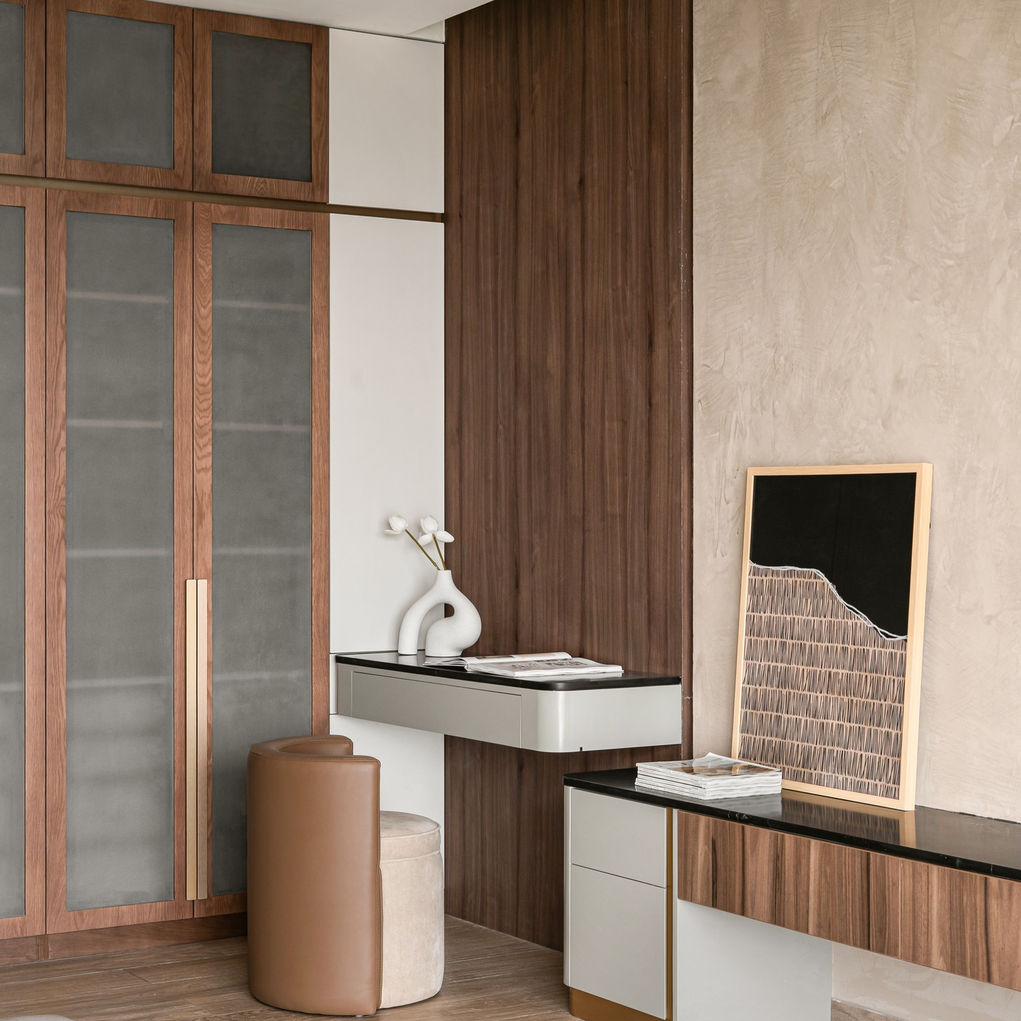 ✨ Modern Minimal Luxury at its Finest ✨
Warm wood tones, soft neutrals, and sleek contemporary lines come together to create a calming yet sophisticated space. Every detail is thoughtfully curated — from the textured wall finish to the sculptural decor and functional built-ins.
A perfect blend of elegance and comfort 🤎
#InteriorDesign #ModernInteriors #LuxuryInteriors #MinimalDesign #ContemporaryHomes #HomeDecorInspiration #InteriorStyling #CustomFurniture #WoodFinish #NeutralInteriors #InteriorGoals #DesignDetails #HomeInspiration #LivingRoomDesign #InteriorLovers #ArchitecturalDesign #LuxuryHomes #TimelessDesign #SpacePlanning #almainteriors
