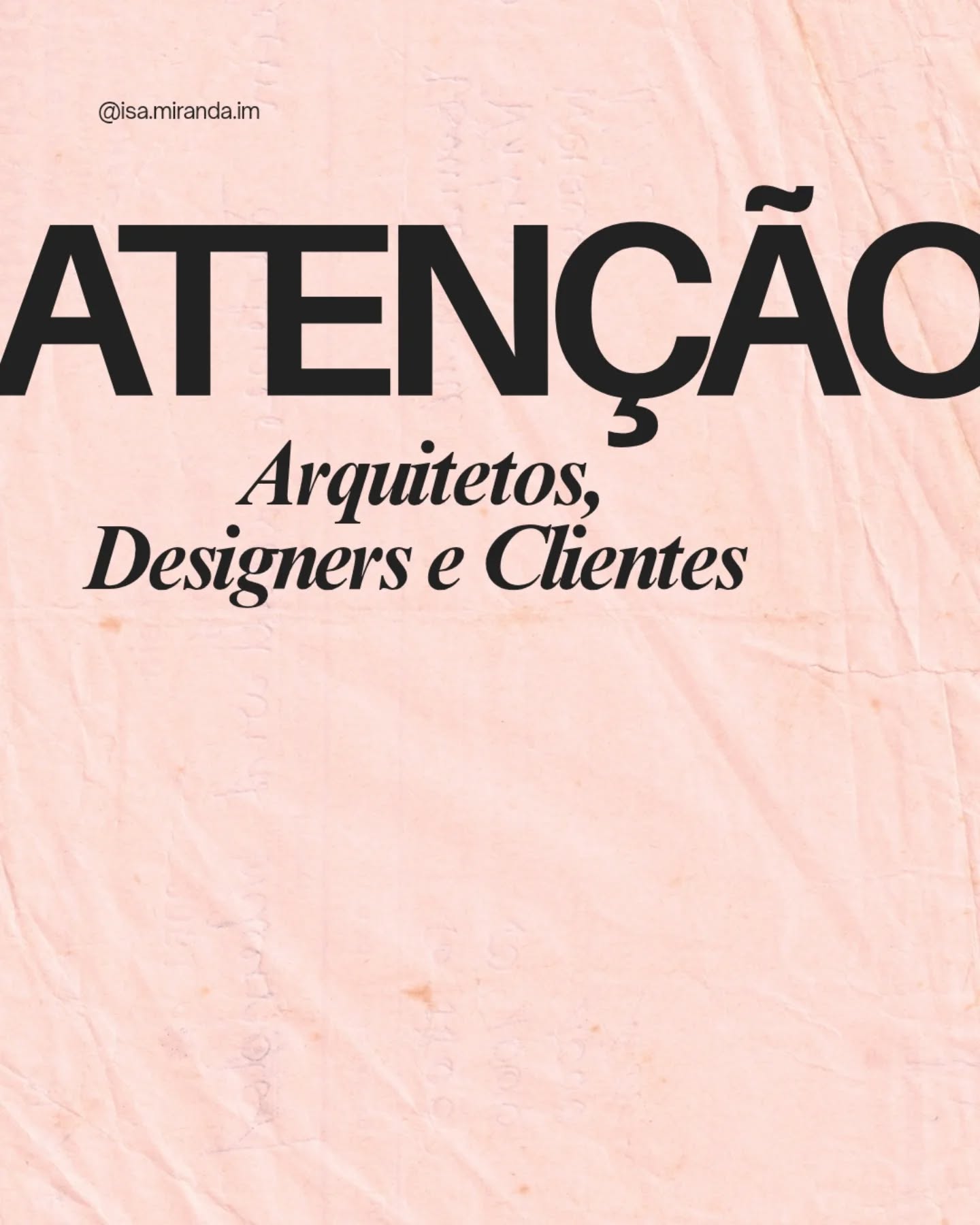 Profissionais de Arquitetura e Design de Interiores
Criamos um material mensal exclusivo com clipping sobre o melhor do design autoral brasileiro — lançamentos, eventos, oportunidades, peças únicas e marcas que trabalham com consciência construtiva.
Se você quer receber esse conteúdo selecionado, direto no seu WhatsApp, escreva “quero” no nosso direct.
Um espaço de atualização contínua, feito especialmente para quem vive e cria através do design.