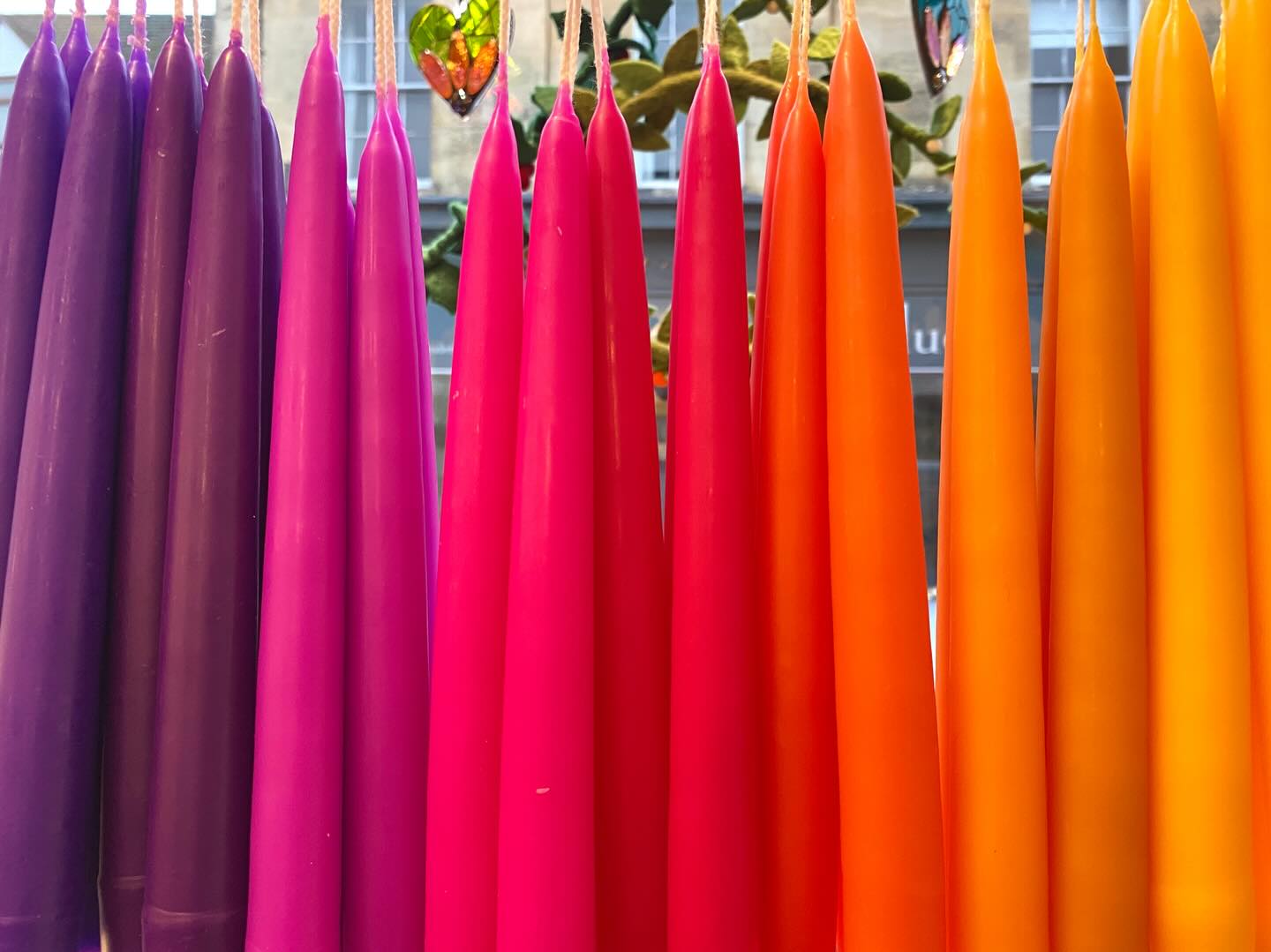 The pure joy of colour!
💚💙💜🩷❤️🧡💛
Our dinner candles are traditionally made using the hand dipping method by Moorlands Candles, Alston, Cumbria.
They burn evenly without drips and the colour goes right through to the wick.
We have frozen the price at £4.65 a pair making these excellent value for money.
Come and stock up and bring the joyful colour to your festive table.
🌲🌔🌲
Swift Art & Design
18 High Street
Winchcombe
GL54 5LJ
We are now open every day up to and including Christmas Eve!
10am-4pm (closing at 3pm on Christmas Eve)
#swiftwinchcombe #swiftcotswolds #shopsmall #shophandmade #shopindependent #supportindependent #swiftartanddesign
#winchcombeshopping #winchcombe #visitwinchcombe #winchcombecotswolds #winchcombechristmas #cotswoldchristmas #cotswoldchristmasshopping #christmasinthecotswolds