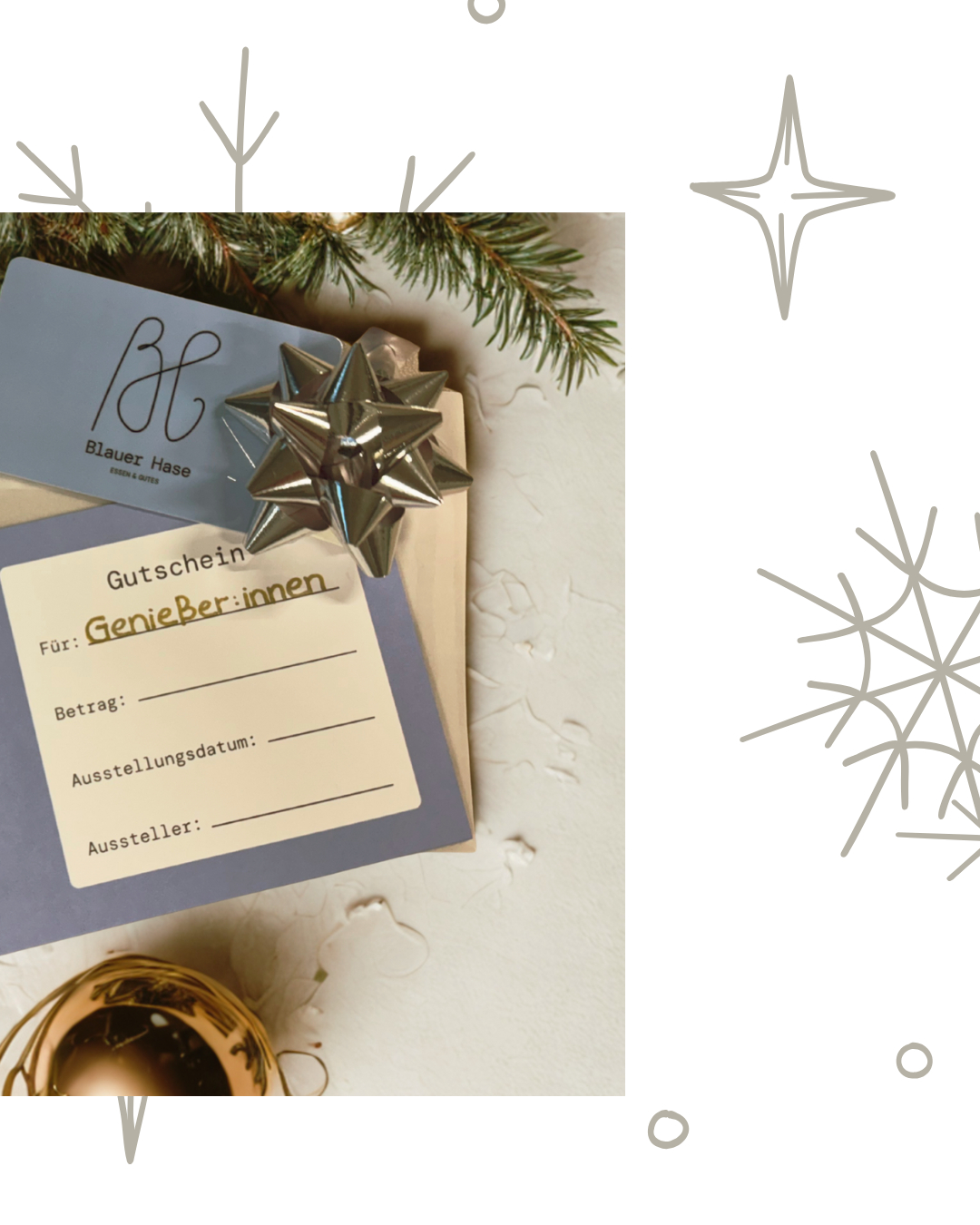 Noch kein Geschenk? Kein Problem – der Blaue Hase hilft. 💙🐇
Ihr findet unsere Gutscheine ganz bequem online unter www.blauer-hase.de oder direkt im Restaurant.
.
.
.
#BlauerHase #Gutschein #Weihnachtsgeschenk #Essen&Gutes #Regional #GenussVerschenken