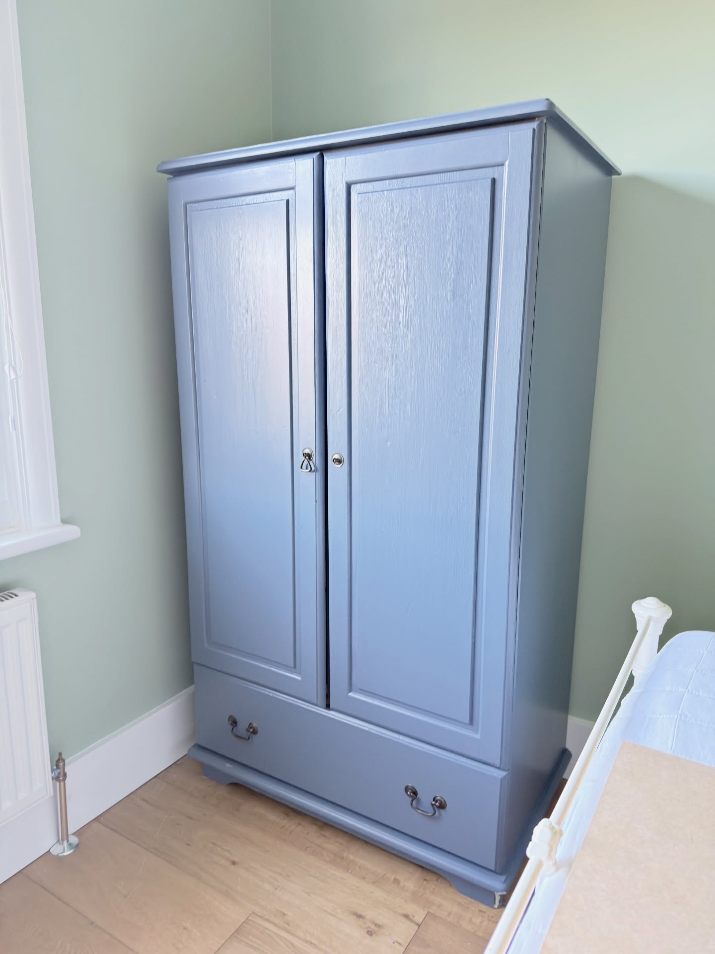 I repaired and re painted this #bookshelf and wardrobe with #Dulux diamond eggshell. Don’t they look so much better? What do you all think? Please leave me a comment. If you’re looking to bring some life to those old items of yours just let me know and I’ll help with choosing the best #colours paints, papers and methods to refinish and restore them.