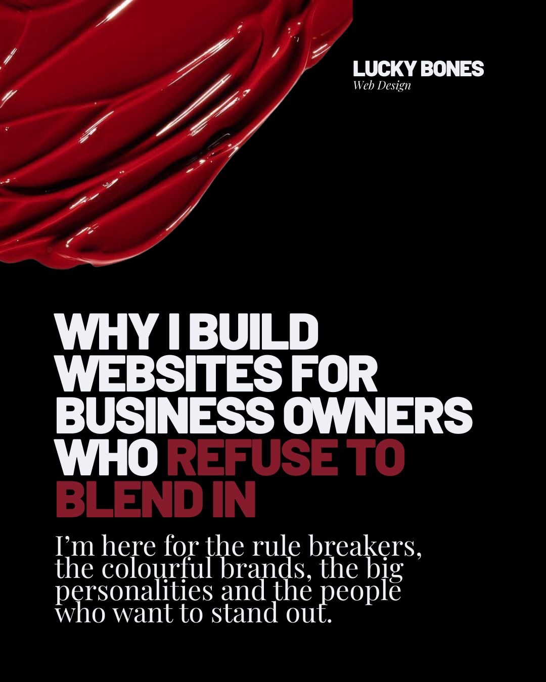I didn’t start Lucky Bones to build safe websites.
I started it because I was SO bored of watching incredible business owners hide behind beige, copy-and-paste templates that sucked the life out of their brand 😅
Your website should feel like YOU.
Loud. Confident. Clear.
Full of personality and purpose.
Not like something grabbed from a template library in 2014.
If your website could belong to anyone in your industry, it belongs to no one.
And you did not build a business to blend in.
I’m here for the rule breakers.
The colourful brands.
The big personalities.
The people who know they’re the obvious choice but need a website that actually shows it.
Because here’s the truth:
Safe doesn’t sell.
Safe doesn’t stop the scroll.
Safe doesn’t make your dream clients go “holy sh*t, this is the one.”
A loud, strategic, personality-packed website does.
And that’s exactly what I build 🤍🔥
If you’re done hiding behind “safe” and ready to stand out proudly, this is your sign.
My January 2026 build spots are officially open and I’m taking on a very limited number of projects.
Once they’re gone, they’re gone.
Drop me a message and let’s make magic for your brand ✨
#websitedesign #branddesigneruk #creativebusiness smallbusinessuk webdesigneruk