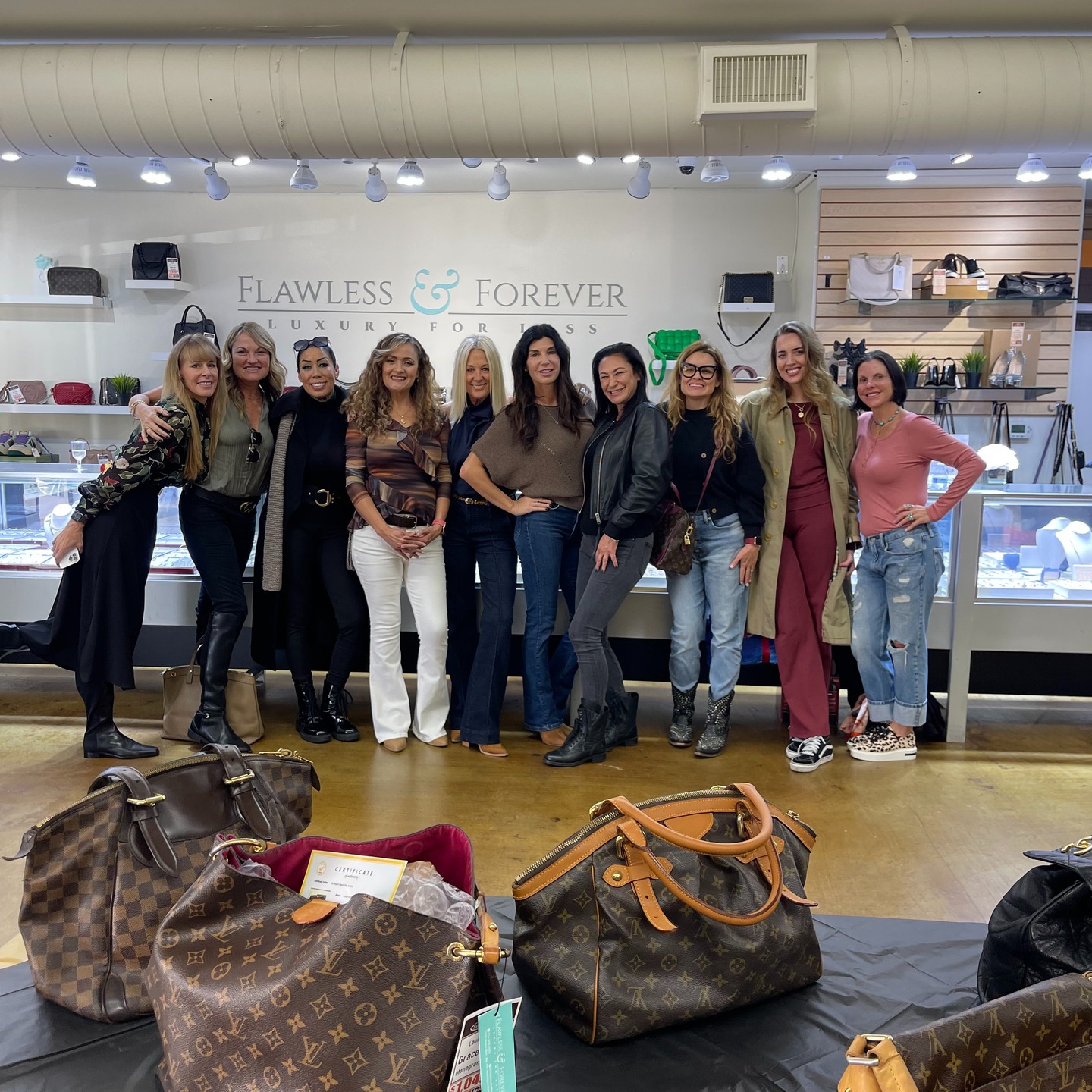 Champagne, purses and fun! We thank everyone that came to our Purse and Jewelry party we had Sunday. Everyone love it so much , we are going to have another next month December 21st. Save the date, let your friends know, and we look forward to seeing you there!