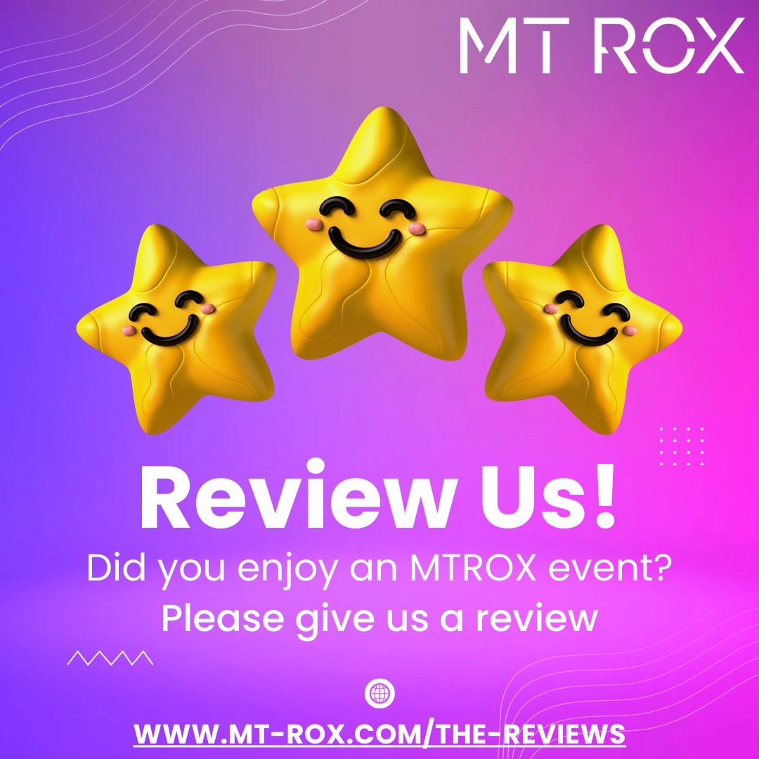 STOP SCROLLING. 👀
If you came to one of our events, we want to hear from YOU!
💬 Leave a quick review → www.mt-rox.com/the-reviews
It takes 30 seconds and makes a HUGE difference. 🙌🔥
We can’t wait to hear from you! 💜🎤
