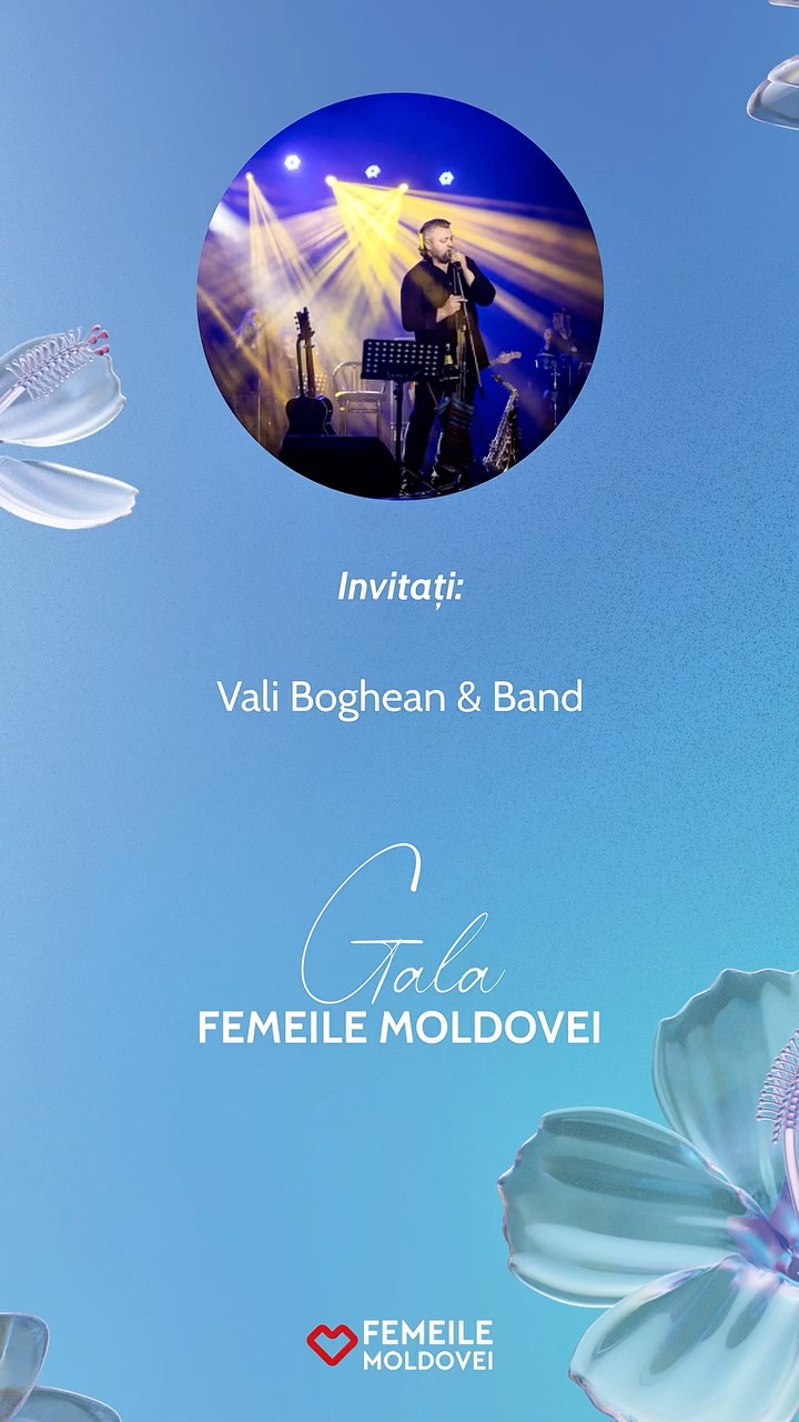 Ne bucurăm să anunțăm că atmosfera de la Gala Femeile Moldovei 2025 va fi completată de energia și emoția inconfundabilă adusă de Vali Boghean & Band.🎼
Cu un stil autentic și o prezență scenică puternică, Vali Boghean este unul dintre artiștii care reușesc să transforme orice moment într-o experiență memorabilă. Muzica lui, plină de sensibilitate și forță, se potrivește perfect unei seri dedicate femeilor care inspiră, creează și schimbă comunități.
Suntem onorați să-i avem alături și abia așteptăm să împărtășim împreună această seară specială.💙
#GalaFemeileMoldovei #ValiBoghean #ValiBogheanBand #FemeileMoldovei