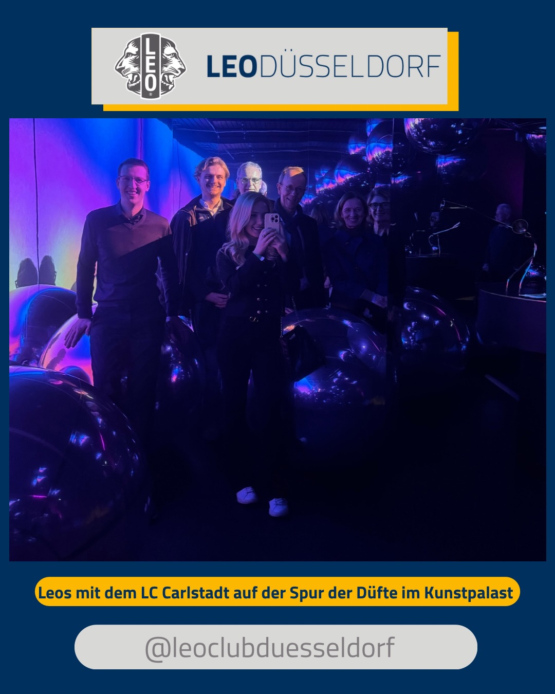 ✨ Rückblick: Ein inspirierender Abend im Kunstpalast ✨
Am 20. November durften wir dank der herzlichen Einladung des LC Carlstadt an einer exklusiven Führung zur Ausstellung „Die geheime Macht der Düfte“ teilnehmen – und was sollen wir sagen: Es war ein Erlebnis für alle Sinne! 👃🎨🖼️
Miit einer kleinen Leo-Gruppe von 3 Leos konnten wir tief in die Welt der Kunst und Düfte eintauchen. Danach ließen wir den Abend im Café Anna Maria gemütlich ausklingen. ☕✨
Danke für die Einladung & den schönen Austausch – wir freuen uns auf mehr gemeinsame Aktionen! 🦁💛
#leoclubdüsseldorf #Lions #Kunstpalast Düsseldorf LeosOnTour GemeinsamStark lionscarlstadt