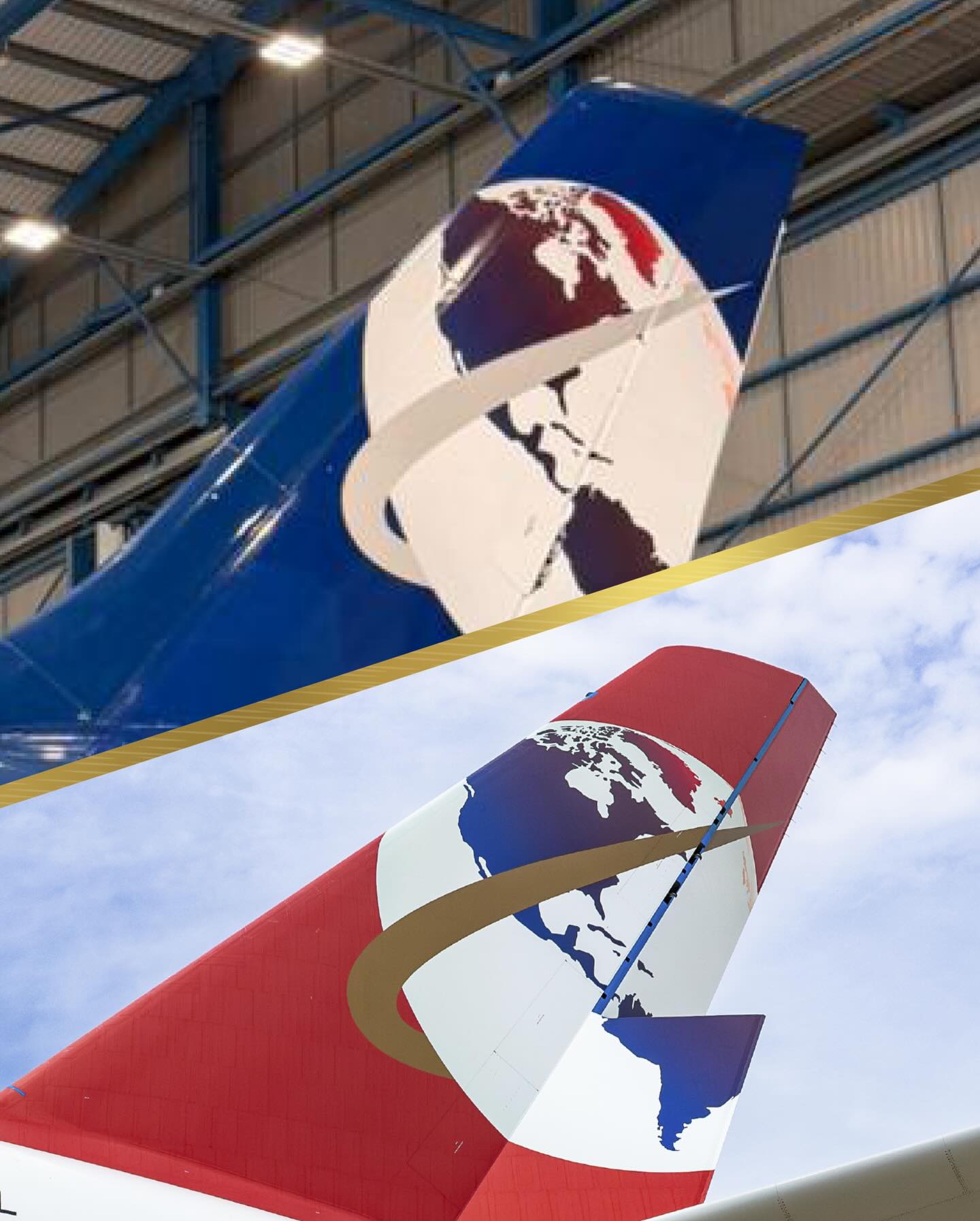 Red or blue? Which livery gets your vote? ✈️