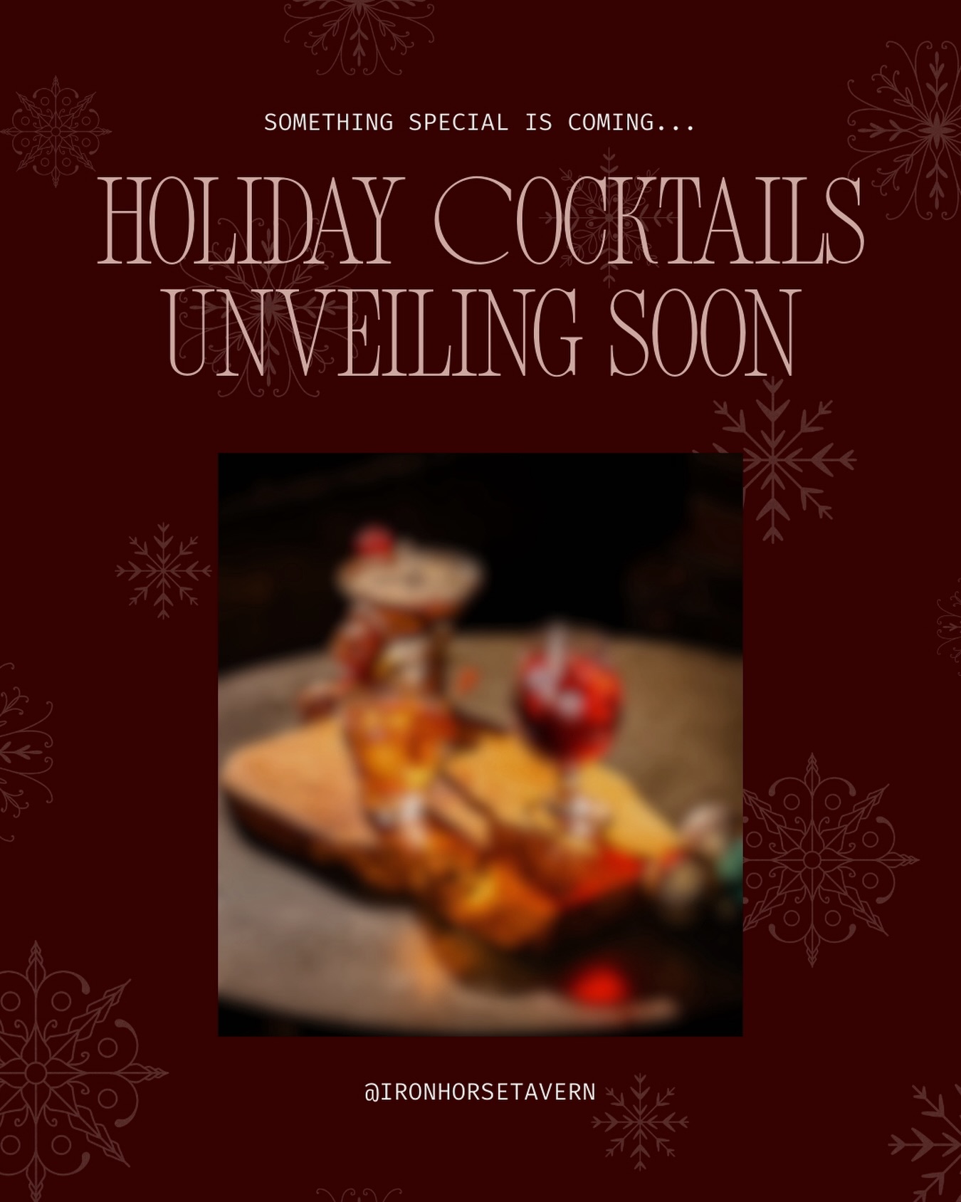 something magical is stirring… ✨🍸 our holiday cocktails are almost here + they’re worth the wait.