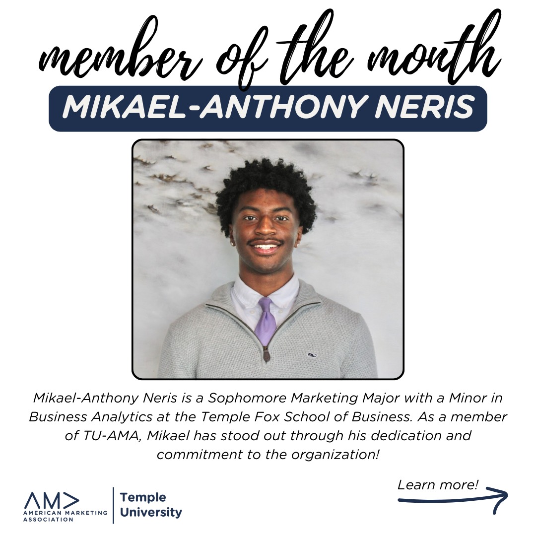 Meet our Member of the Month, Mikael! 🎉
We’re proud to spotlight Mikael for his dedication and contributions to our organization. Get to know him more on the next page! #tuama #templeowls #ama