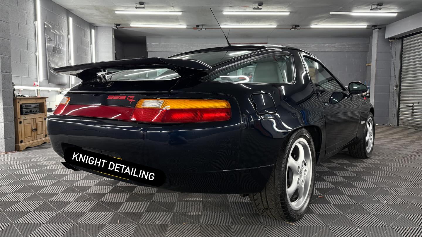 Porsche 928GT. This classic Porsche came to us for underbody cleaning and protection, an interior detail and protection for the paint.