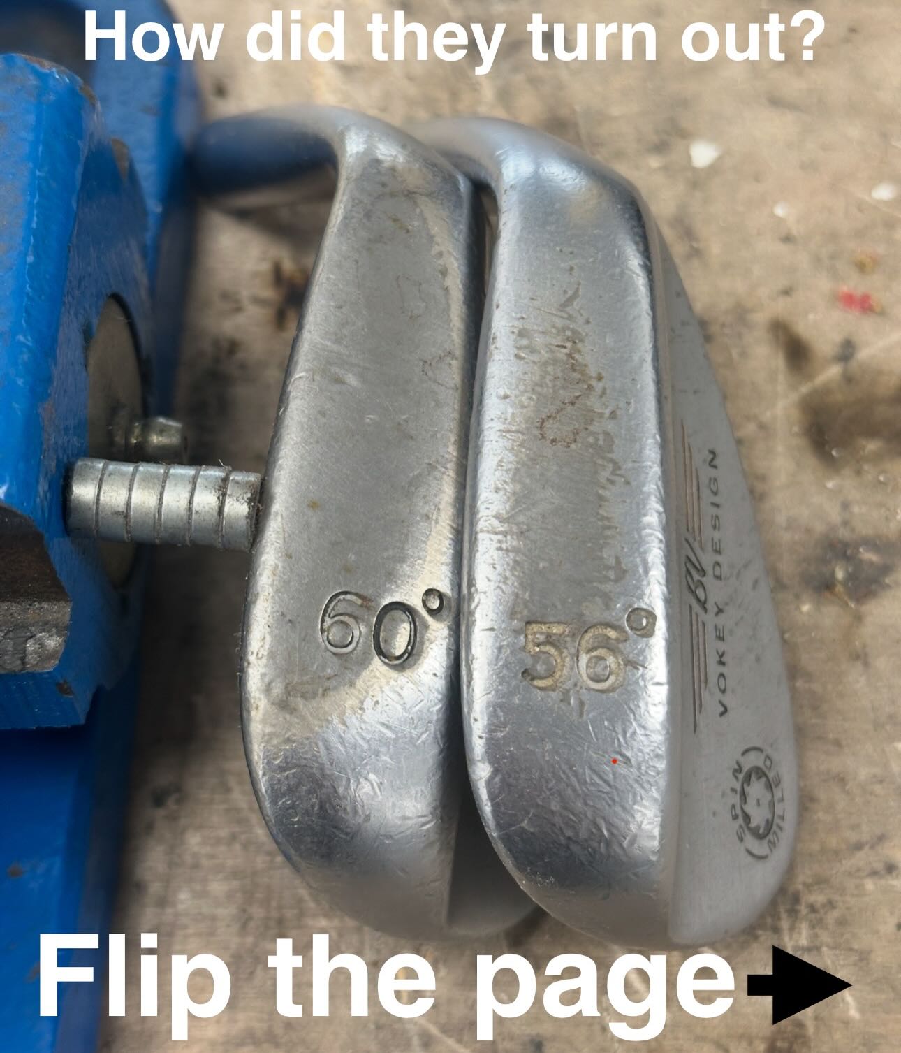 ••••••••••••BEFORE and AFTER•••••••••••
Re finished some original Spin Mills. When these came out they were the wedge to have. Titleist Vokey’s are KING! #vokey #vokeywedges #vokeydesign #bobvokey #titleist #titleistgolf #putterbutter #customgolfclubs #flaniganbiltputter