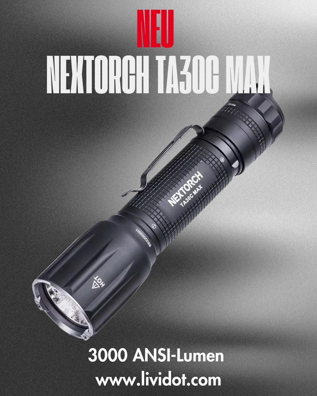 Die @nextorch_de TA30C MAX ist da – und sie ballert:
3000 echte ANSI-Lumen, 390 m Reichweite, Strobe für den Ernstfall und Nano-Keramikspitzen zum Glasbrechen.
Robust, wasserdicht, einsatztauglich.
USB-C-Akku, 5000 mAh – laden überall, egal ob Auto, Powerbank oder Charger.
Kurz gesagt: Maximale Power für echte Profis.
Jetzt bei LIVIDOT Gear. 🔦🔥
#nextorch #LIVIDOT #police