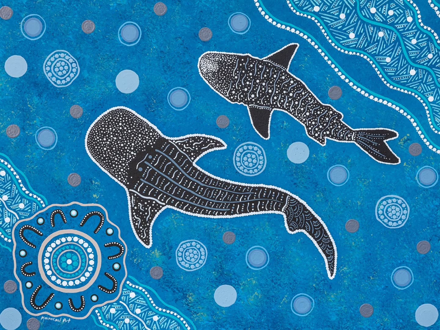 Our Black Friday sale is here! 🙌🏿
Save up to 60% on canvas artwork and 20% on a range of Maarakool Art pieces.
"Ocean Journeyways" shares the story of Whale Sharks moving along ancient ocean pathways — a reminder to slow down, stay connected to Country, and honour the journeys shaped by our ancestors.
See this piece and more at the Birak Markets this Thursday & Friday, or reach out anytime 💙
#canvasart #art #aboriginalart #sale #blackfriday