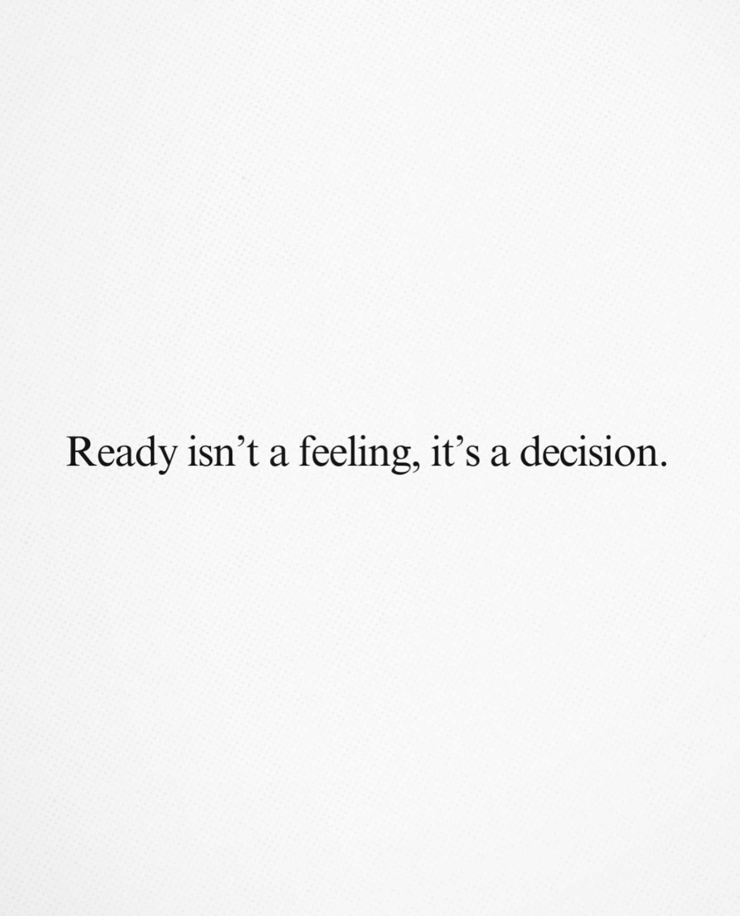 🔥 This simple phrase has been living rent-free in my head for weeks:
“Ready isn’t a feeling, it’s a decision.”
The more I think about it, the more I believe that the most valuable skill in life is your ability to take action in spite of feeling nervous, unprepared, or uncertain.
The people who get ahead aren’t the most confident, or the most prepared.
They’re simply the ones who decide to do the thing regardless of how ready they feel.
The advantages of this compound quickly:
You learn faster because you’re in the arena, not on the sidelines.
You build momentum while others are stuck deliberating.
You open doors that don’t exist for people standing still.
On the flip side are the people who wait.
Endlessly preparing but never starting. While they’re waiting, opportunities close. Someone else takes the leap. The gap between where they are and where they want to be only widens.
So next time you catch yourself waiting to feel ready, ask: what if I just decided to be ready right now?
Everything you want is on the other side of that decision. 🧡