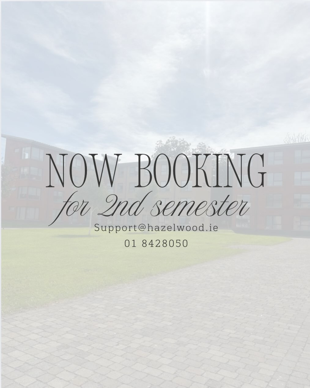 Book now for semester 2!!!!
We are booking up quick for our second semester don’t miss out on securing your accommodation:)
Give us a call or email for more information🤩
#studentaccommodation #hazelwoodstudentvillage #dcu #unilife #dublin #collegestudent #northdublin