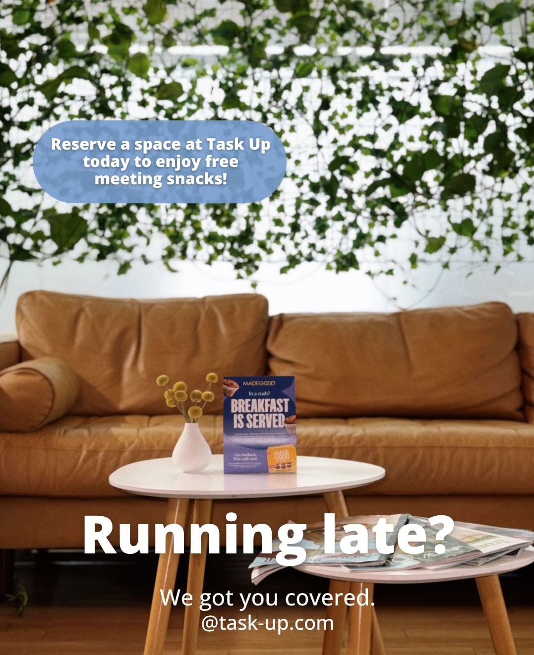 Tis' the season for great ideas—secure a Philly office for your meetings, mixers, and everything in between. Now sweetening the season with MadeGood treats available when you book! @madegoodfoods 🍂 ❄️ 💼
#TaskUpxMadeGood #TaskUpPhilly #PhillyCoworking #officegoals #worklifebalance