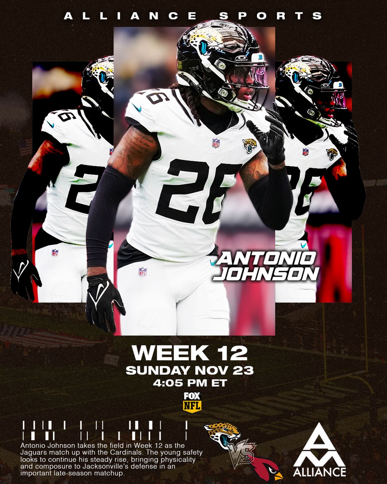 @iamaj2x looks to set the tone as the Jaguars gear up for Week 12 🐆