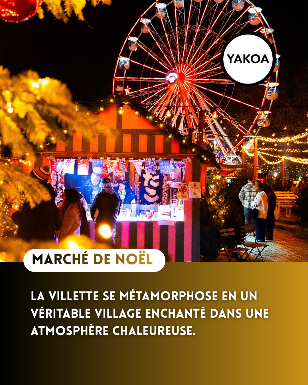 Du 20 novembre au 28 décembre 2025, La Villette va prendre des airs de conte de Noël. Le parc se transforme en véritable village enchanté, où chacun peut retrouver la chaleur et la magie des fêtes de fin d’année.
Imaginé par The Swiss Christmas Village — connu pour certains des plus beaux marchés de Noël d’Europe — et créé avec Fever, la plateforme incontournable pour découvrir des sorties culturelles, Noël à La Villette devient le nouveau rendez-vous hivernal à Paris.
Ce qui rend l’expérience unique ? D’abord, des exposants qui changent chaque semaine : l’occasion de revenir pour découvrir de nouveaux créateurs et de nouvelles idées cadeaux. Ensuite, un Chalet à Fondue revisité par le chef étoilé Benjamin Plsek, qui propose plusieurs versions modernisées de la fondue traditionnelle. Et bien sûr, un programme festif XXL : patinoire, grande roue, manèges, mini-village pour les enfants, concerts, ateliers et animations tout au long de la saison.
——————
🎄Place de la Fontaine aux Lions
La Villette - 219 avenue Jean-Jaurès - Paris 19
Entrée libre, mais réservez vos attractions pour bénéficier d’un accès prioritaire en cas de file d’attente à l’entrée et de tarifs préférentiels.
Billetterie disponible à partir du profil de mon compte
#marchédenoël #marchedenoel #lavillette #paris19 #parischristmas #noelaparis #fetesdefindannee #parisenfamille #pariswithkids #winterinparis