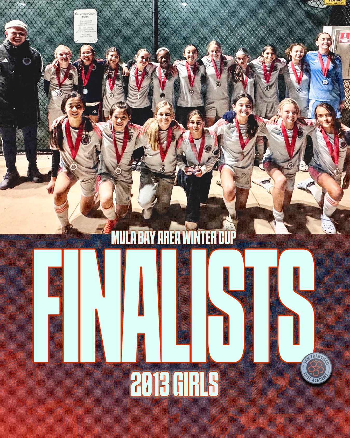 Coach Kyle Valentine and our 2013 girls put together a special run in the top division at the MVLA Bay Area Winter Cup. The way they competed, supported each other, and kept growing showed in every match.
#ForTheBay | #SiempreComoUno