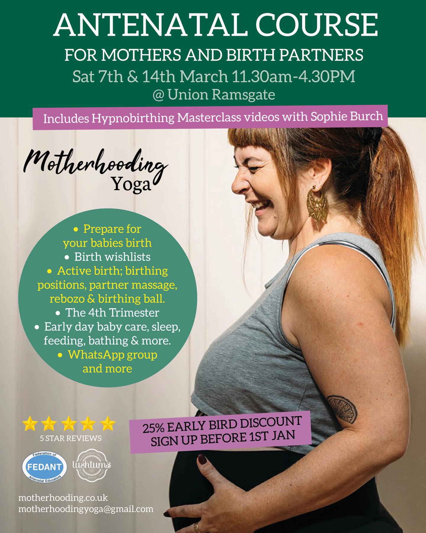 Are you expecting a baby in April, May or June?
Join us with your birth partner for our Antenatal course @unionramsgate
I am a doula, antenatal educator, and senior pregnancy & postnatal yoga teacher.
I teach a FEDANT accredited @lushtums Antenatal course for mother’s and their birth partners.
And I’ve now teamed up with the incredible @sophie_nurtureyou to bring you FREE access to an online essentials to hypnorbirthing course. You will find out all about what it is, how to benefit from hypnobirthjng as well as audio scripts and birth affirmations.
The 13 hour course, covers everything you need to know to feel informed and empowered for the arrival of your baby.
The course runs every other month
You will learn:
⭐️ The signs labour is starting
⭐️ The stages of labour
⭐️ What is a contraction?
⭐️ The role of hormones & the effects of fear on the process
⭐️ How to use the breath, movement & active positions a as a toolkit for labour
⭐️ Clear explanations of all possible medical interventions
⭐️ Pain relief options
⭐️ Induction options
⭐️ In the moment decision makings
⭐️ Birth Wish Lists
⭐️ Active birth: Birthing positions, partner massage, rebozo and birthing ball.
⭐️ Essential birth partner tips - what to do, when?
⭐️ The 4th trimester - early days with your newborn, what to expect
⭐️ Feeding, sleeping, baby care
⭐️ Mum’s self care tips
You will recieve:
💖 Upto-date impartial information on all things birth and baby care.
💖 Practical hands on demonstrations for how to have an active birth, birthing positions, partner massage, birthing ball and rebozo techniques.
💖 access to the online hypnobirthing essentials course.
💖 Ongoing support and advice.
💖 A comprehensive Birth Preperation Pack.
💖 A WhatsApp Group will be set up for all the families on your course. (Unless you opt out)
💖 10% discount off your lunch at the Union Cafe.
💖 20% discount off your first Mum and Baby Yoga course.
For more information drop me and message or visit the website for more details.
#birth #antenatal #antenataleducation #learn #newfamily #baby #pregnancy #pregnant #thanet #margate #ramsgate #broadstairs #kent