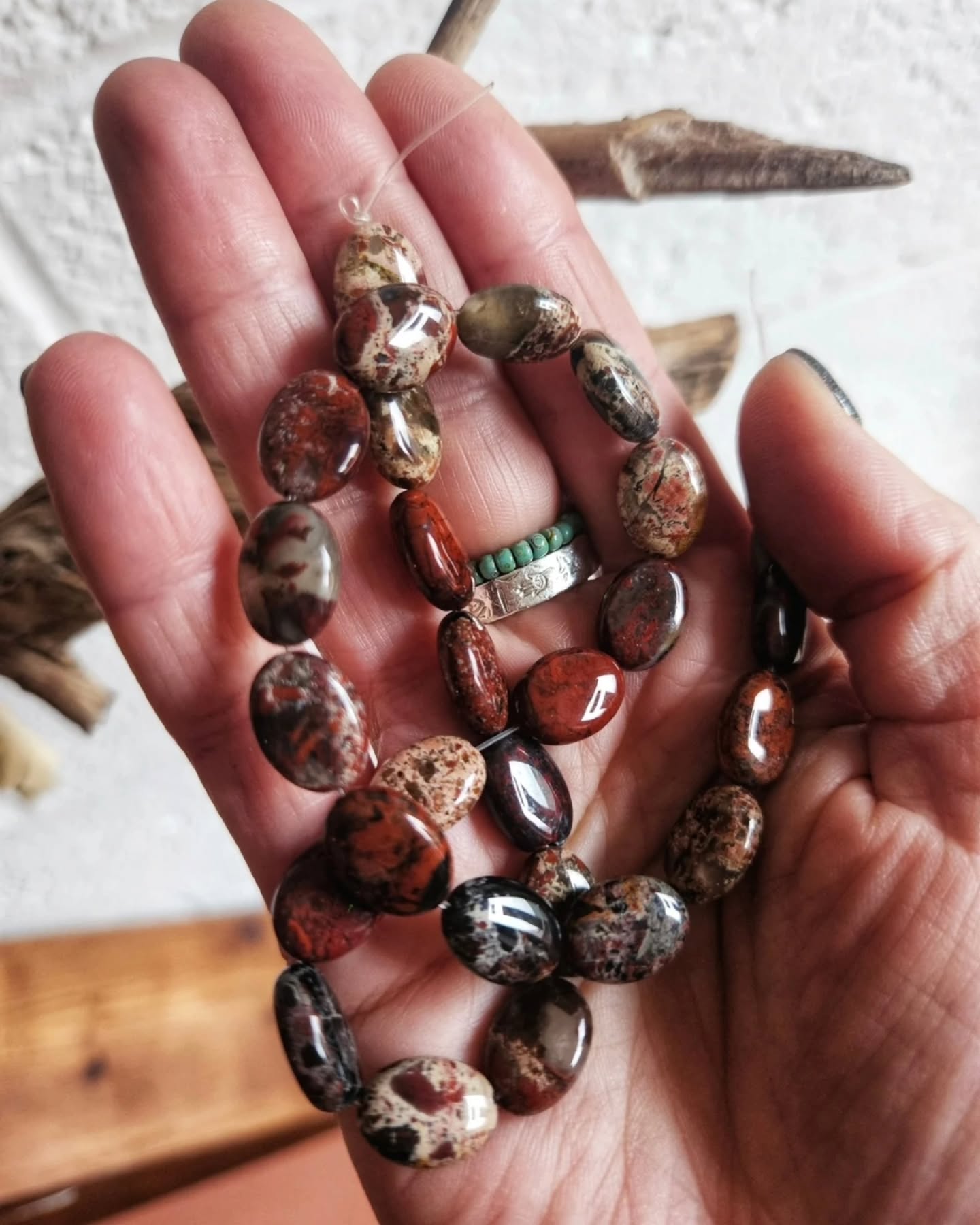 ✨ Reset & Renew - Brecciated Jasper Necklace Workshop ✨
In January I’ll be guiding a Brecciated Jasper beaded necklace workshop as part of the day retreat with the beautiful @rachelrosewellbeing 🤍
🤎❣️🤎 Brecciated Jasper is such a powerful stone for this time of year — grounding, restorative and deeply supportive as we release the energy of the year just gone and gently call in fresh intention and vitality. Formed from fragments fused together, it carries a reminder that we can gather ourselves back into wholeness, even after busy, demanding seasons.
Before we begin creating, I’ll be taking the group through a short guided visualisation, allowing space to connect with the energy of the jasper and tune into what is ready to be released, renewed and reimagined for the year ahead.
I’ve paired the jasper with turquoise — a colour combination that has felt especially potent for me this year — bringing balance between grounding earth energy and expansive, self expressive flow.
I can’t wait to see what unfolds and what each participant creates within this truly nourishing day of ceremony, creativity, healing and connection ✨
#ResetAndRenew #BrecciatedJasper #CrystalJewelleryWorkshop #MindfulMaking #SacredAdornment #NewYearIntentions #GroundingEnergy #CreativeRitual #HealingThroughCreativity #JewelleryWithMeaning #RachelRoseWellbeing #RetreatDay #SlowCraft #EarthMagic #IntentionalLiving