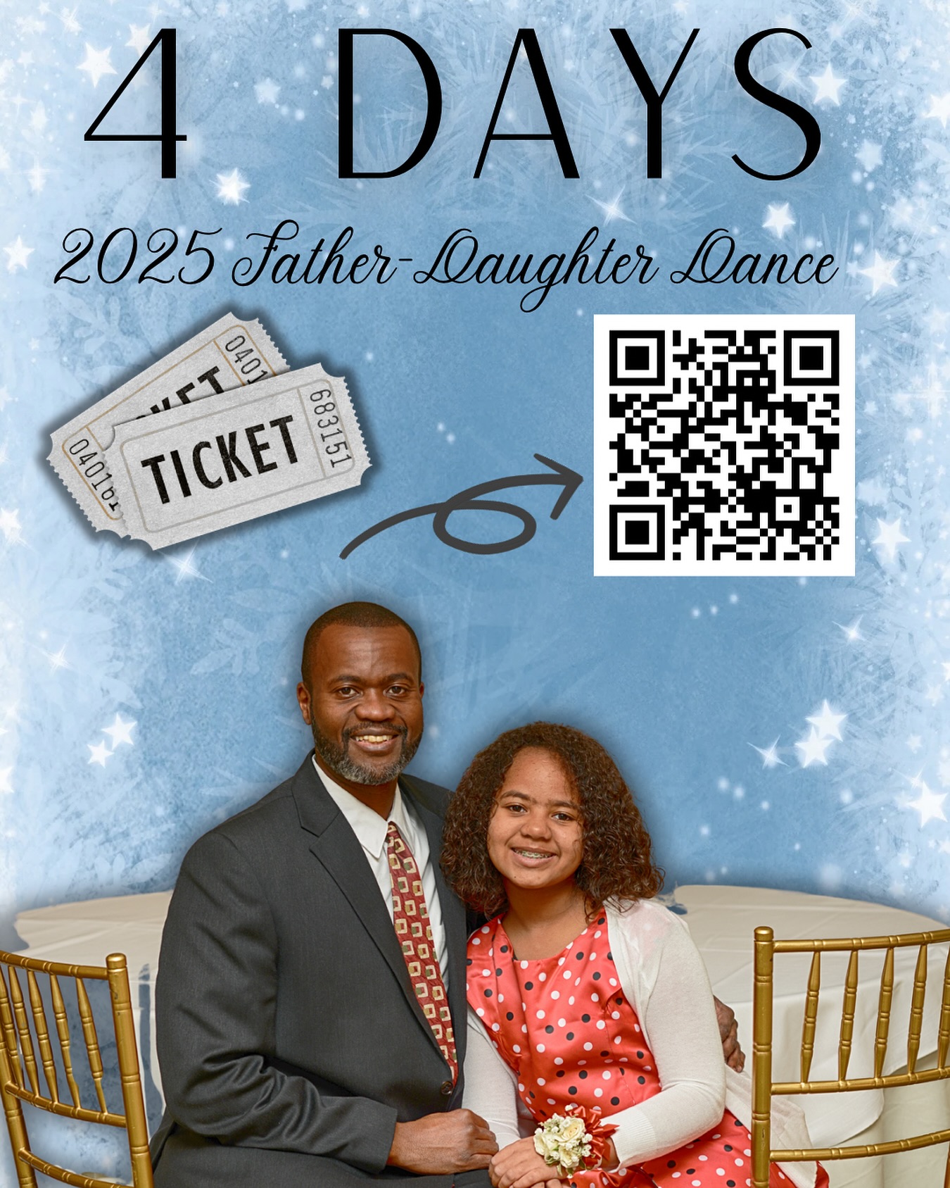 Only 4 days to go!
We can’t wait to welcome all the amazing dads, grandpas, uncles, and father-figures for a beautiful night of dancing and memories. 💙✨ Don’t forget to grab your tickets!