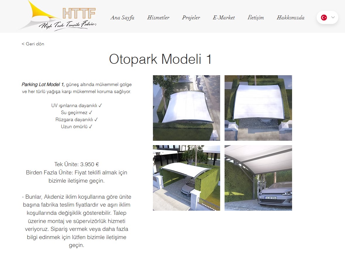 Yeniliklerimiz devam ediyor, otel, kafe, restoran ve açık alanlarınız için tek tıkla exwork sipariş verebilirsiniz..
( Gölgemizdesin 🥰 - Under our Shade 🥰 )
#autopark #shading #asmagermemembran #tensilefabric #tekstilmimarisi #textilearchitecture #mimaritekstil #hibritsistemçözümü #hybridsystemsolution #tasarımvemühendislik #designandengineering #imalatveuygulama #manufacturingandapplication #hightechtensilefabric #meshcephe #meshfacade #carpark #hotel #tensile #fabric #canopy #HTTF #sporyapıları #sportfacilities