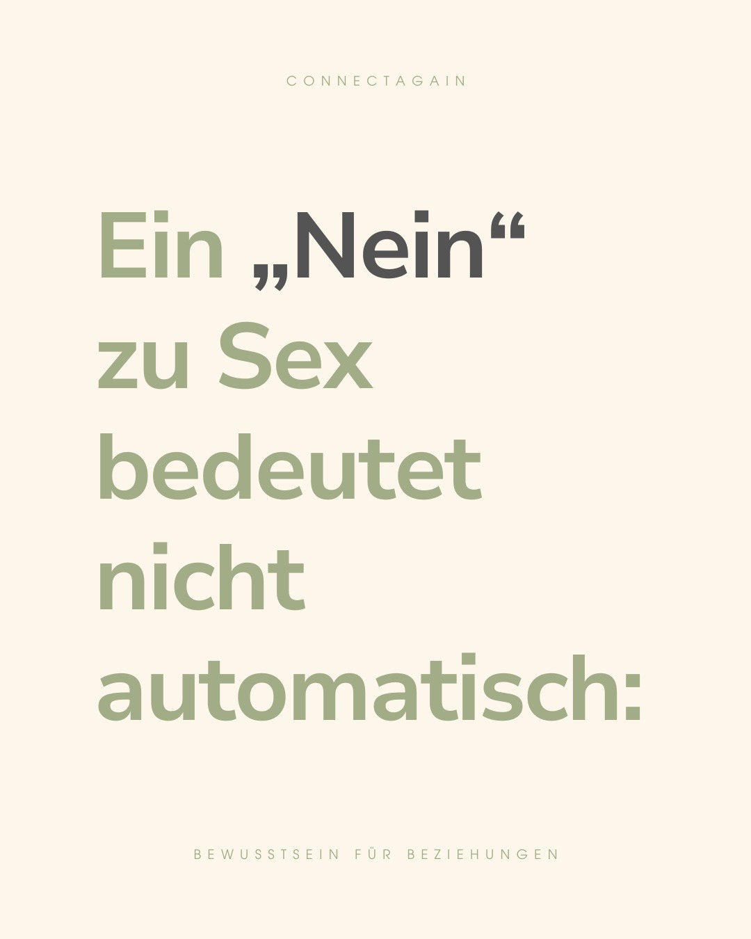 Ein Nein zu Sex ist nicht automatisch ein Nein zur Beziehung.
Manchmal ist es einfach ein Nein zu den Umständen, zur Spannung zwischen uns, zu einem Miteinander, das sich gerade nicht sicher anfühlt.
Wenn wir den Kontext betrachten, müssen wir ein Nein nicht immer als persönliche Ablehnung verstehen.
Es lohnt sich also gemeinsam über den Kontext zu reden.
#beziehungsarbeit #sexualitätverstehen #intimität #lustundnähe #paartherapie #bewusstebeziehung #emotionaleintimität #achtsamesexualität #beziehungskompetenz #konfliktundnähe
