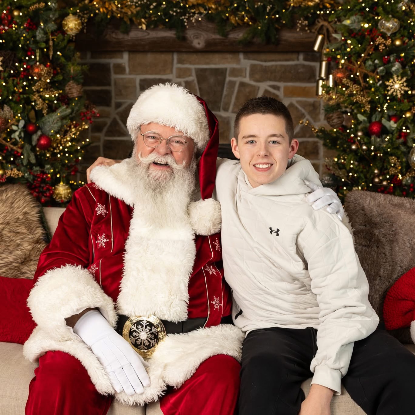 Never too old for a visit with Santa! Our visits with teenage kids are some of my favorites.