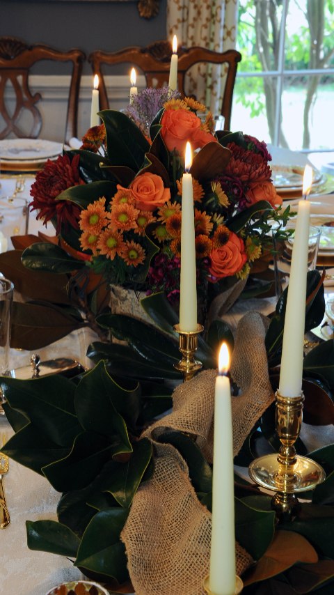 This is your sign to forage for magnolia this year for your Thanksgiving table and mantel! Magnolia lasts forever without water and is a great way to make a statement without spending money. The rich green and browns add a cozy and elegant touch for any occasion throughout the holiday season.