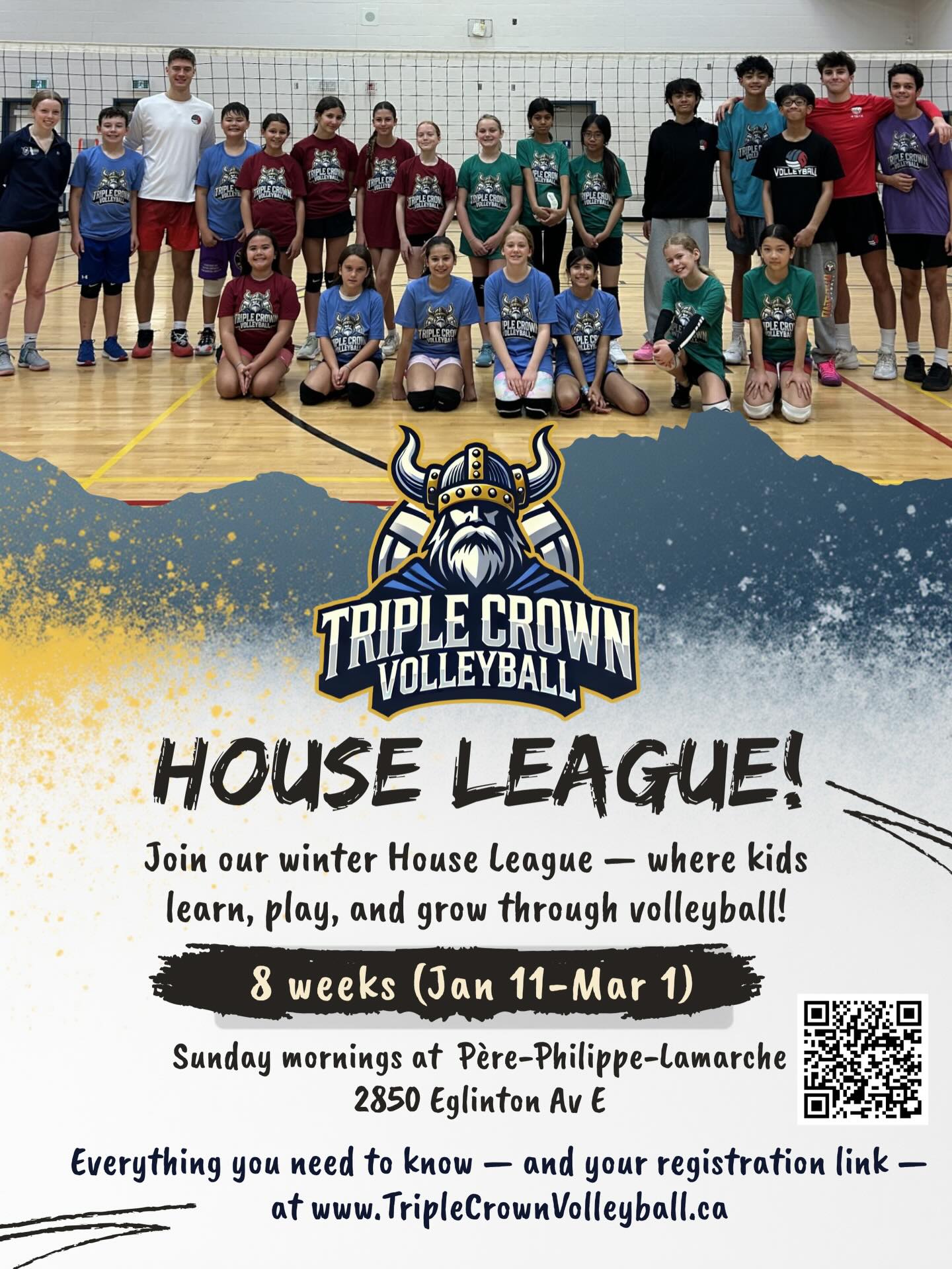 Registration is now open for Winter House League! Offering training for anyone grades 5-10! Go register before spots fill up💪🏻‼️ @triplecrownhouseleague @triplecrownvolleyball